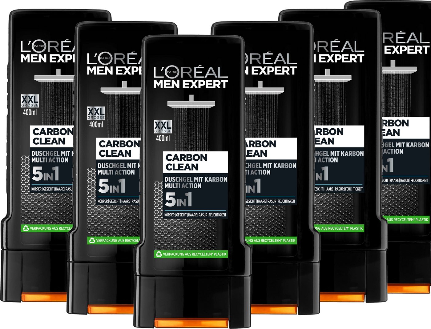 L'ORÉAL PARIS MEN EXPERT Duschgel Carbon Clean 5in1 XXL, 6-tlg., mit Carbon