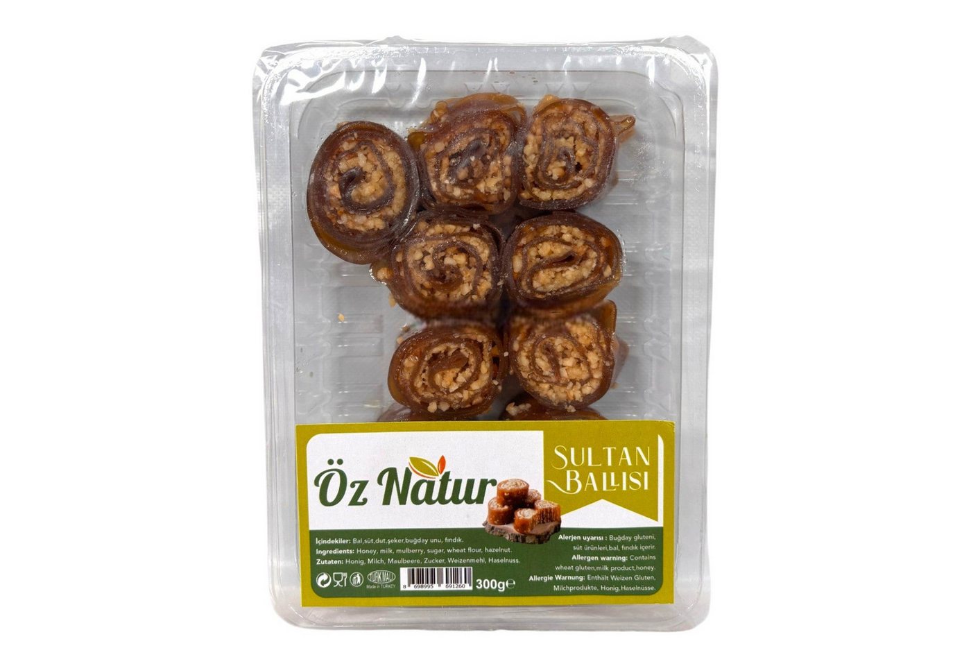 Öz Natur Süßigkeit, Sarma Pestil mit Haselnuss aus Gümüshane (Sultan Sarma) 350