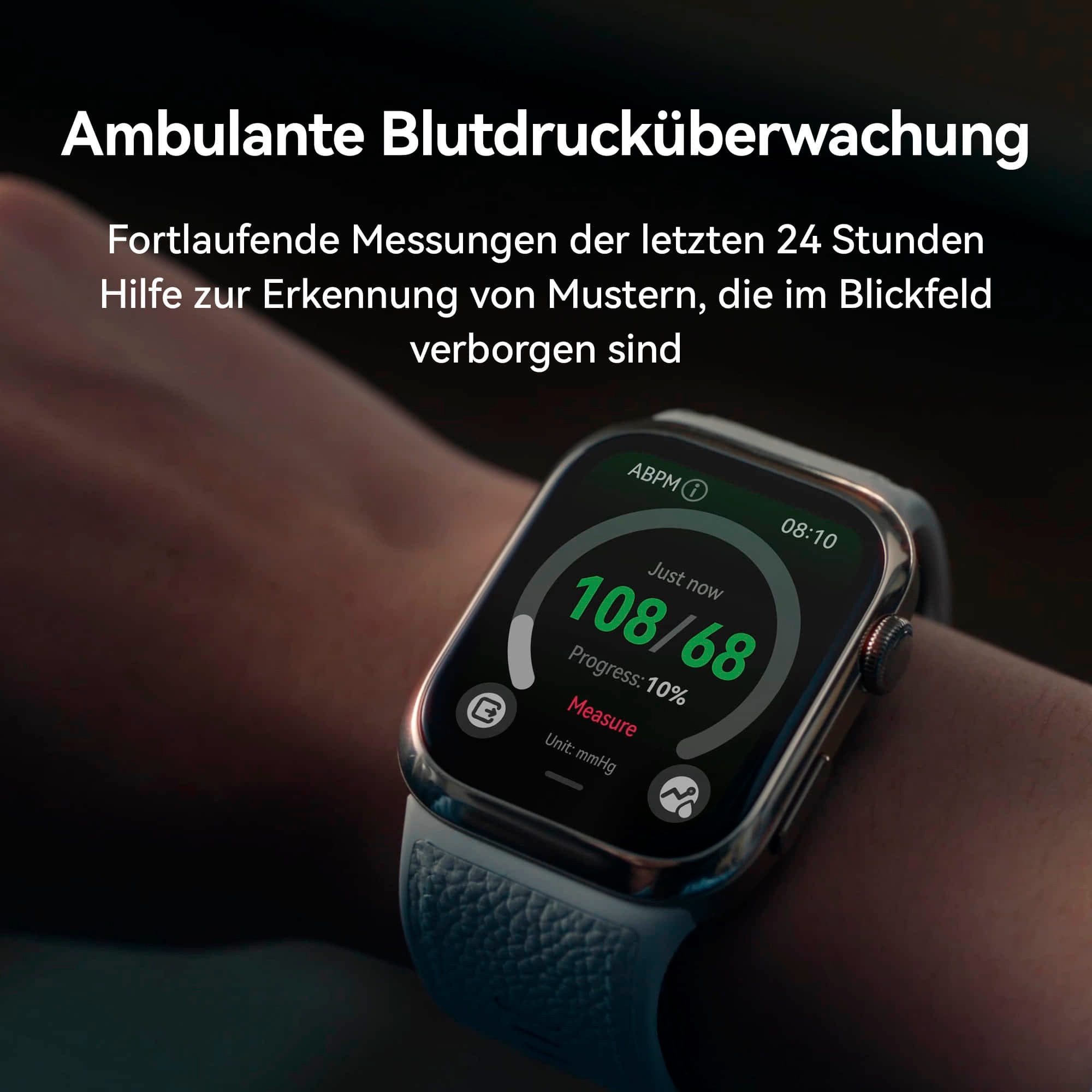 Huawei Watch D2 Smartwatch (4,62 cm/1,82 Zoll, Harmony OS), 4,62cm (1,82 Zoll) AMOLED, EKG, IP68, Aufpumparmband