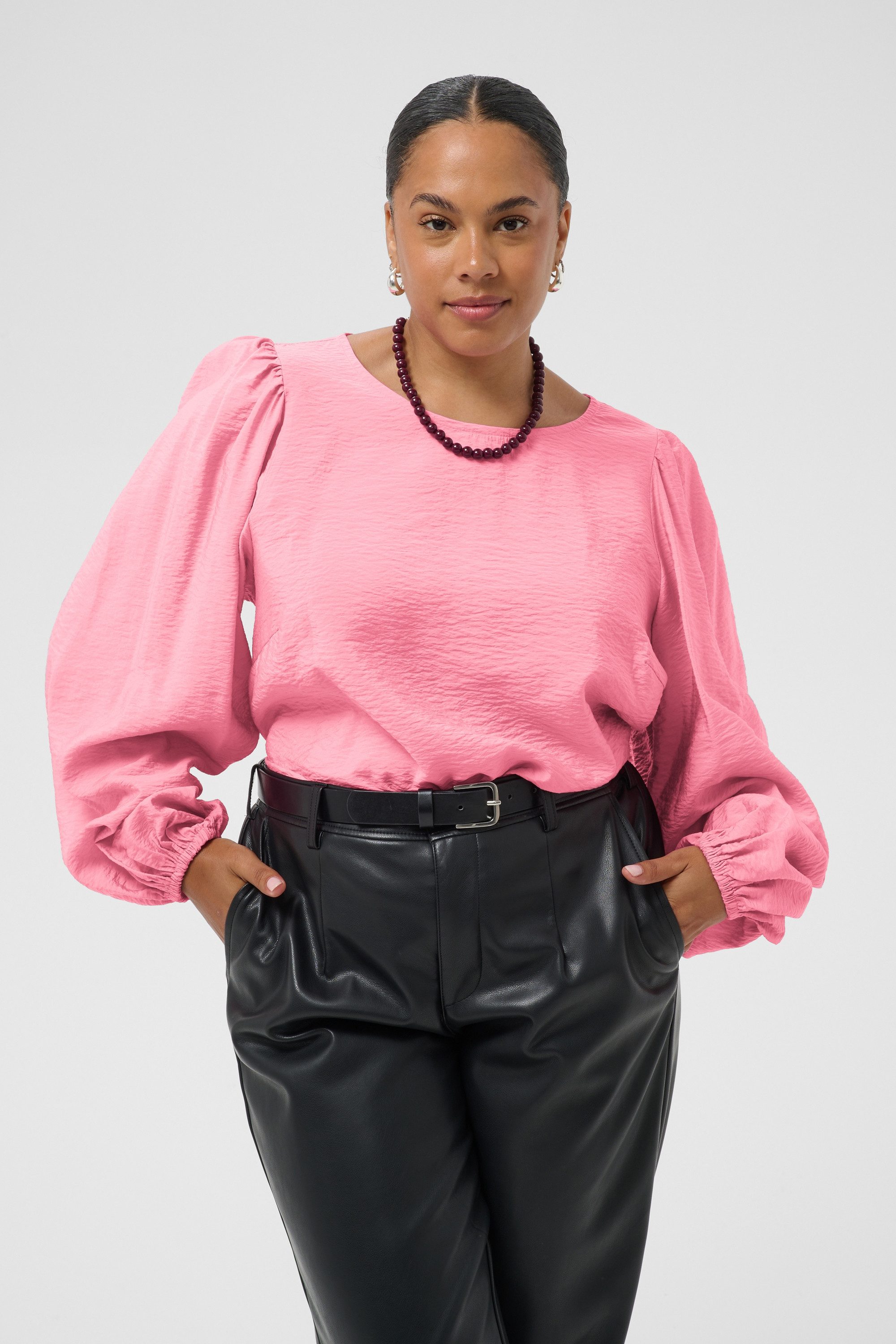 KAFFE Curve Langarmbluse Bluse langarm KCgila Große Größen