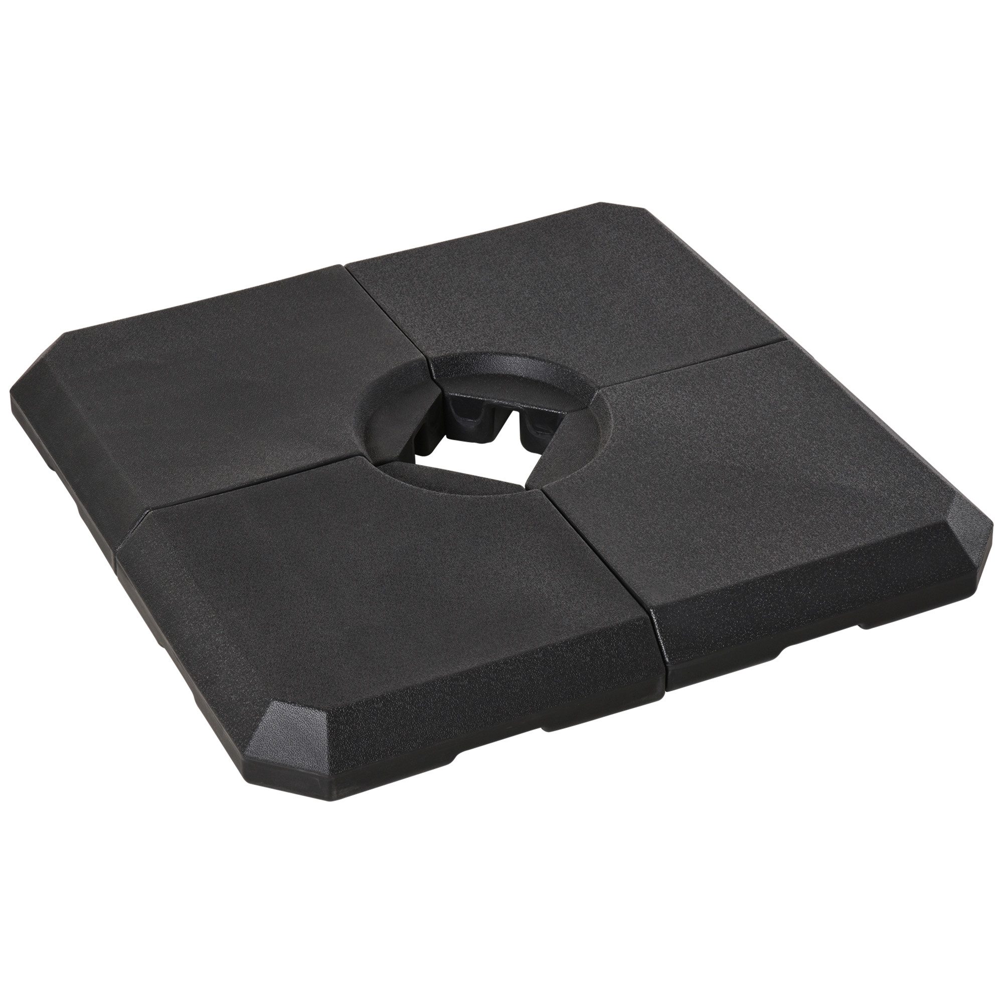 Outsunny Schirmhalter Schirmgewicht, 4-tlg. mit 80 kg Wasser oder 120 kg Sand, befüllbar, Sonnenschirme, 1 tlg., Schirmständer