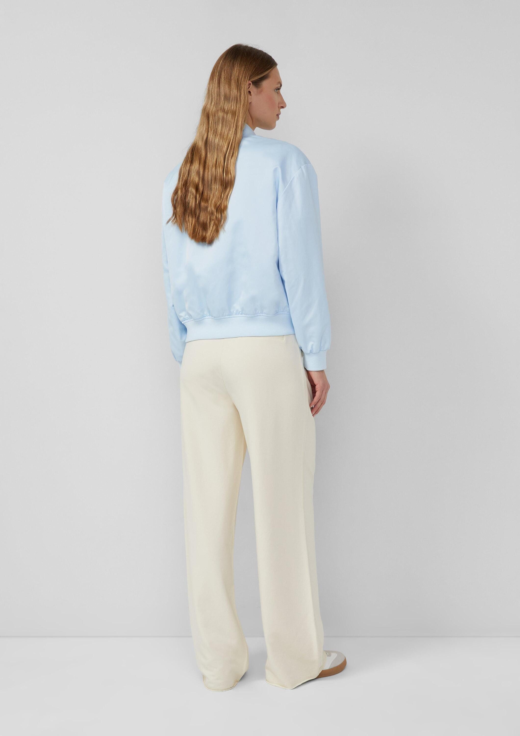 s.Oliver Funktionsjacke Outdoor-Jacke Satin-Blouson mit Bomberkragen