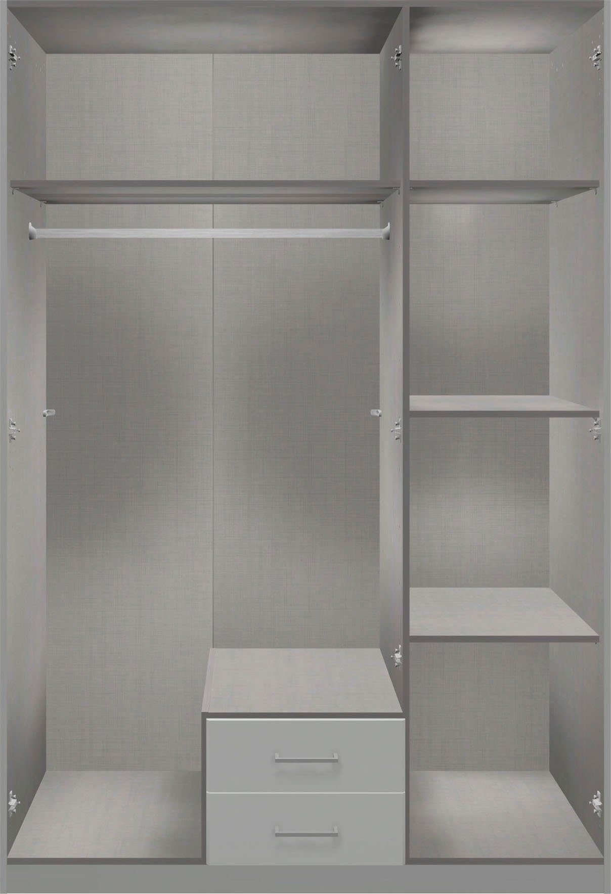 Wimex Drehtürenschrank Soest mit Farbglas-Tür, wahlweise 135 oder 180cm breit – Bild 3 von 5