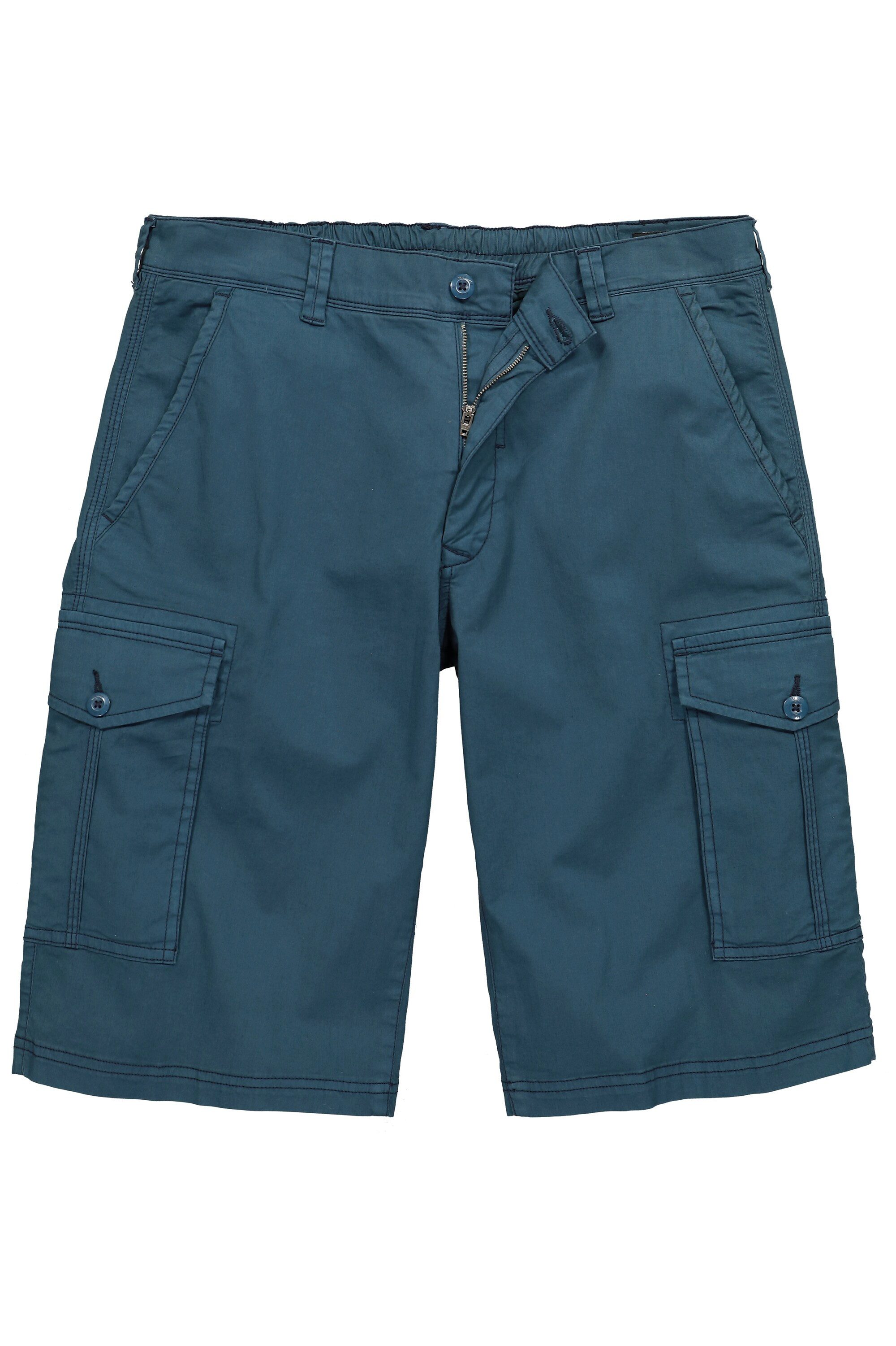 Men Plus Bermudas Cargo-Bermuda Baggy Fit Twill Elastikbund