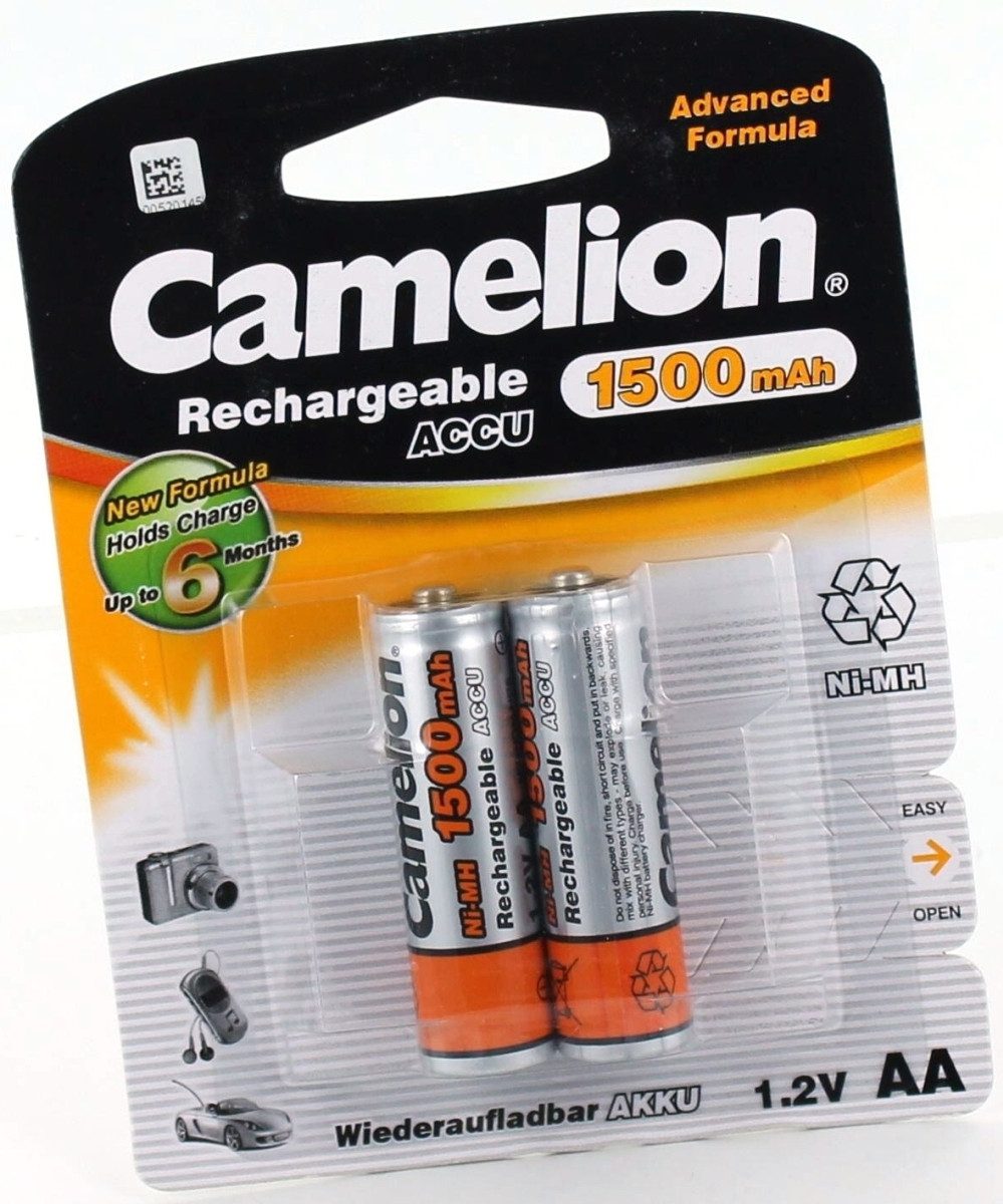 Camelion Akku für Camelion MignonAA NiMH 1,2 Volt 1500 mAh Akku