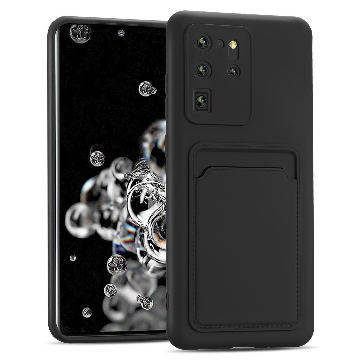 CoolGadget Handyhülle Card Case Handy Tasche für Samsung Galaxy S20 Ultra 6,9 Zoll, Silikon Schutzhülle mit Kartenfach für Samsung Galaxy S20 Ultra Hülle