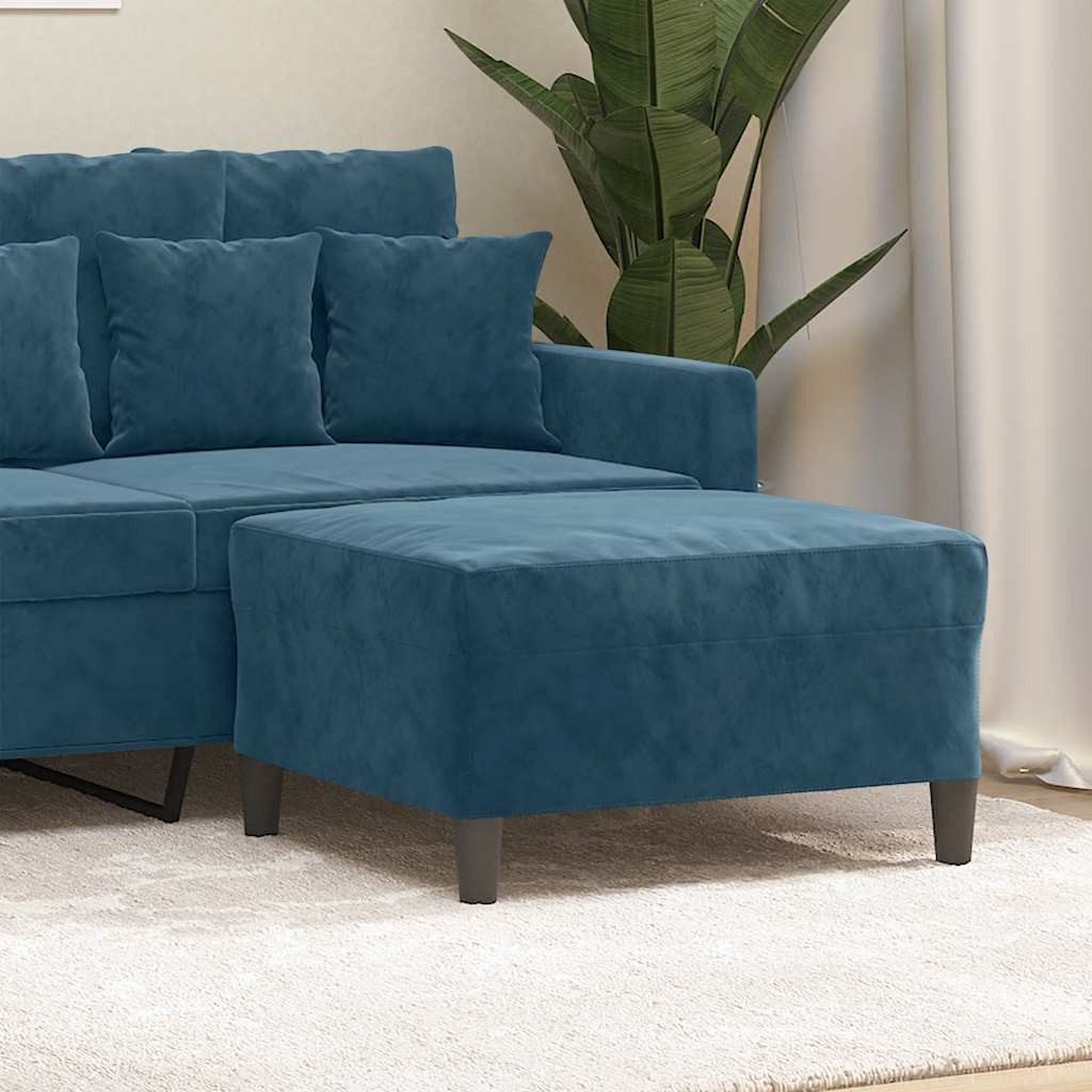 vidaXL Fußhocker, Fußhocker Blau 70x55x41 cm Samt