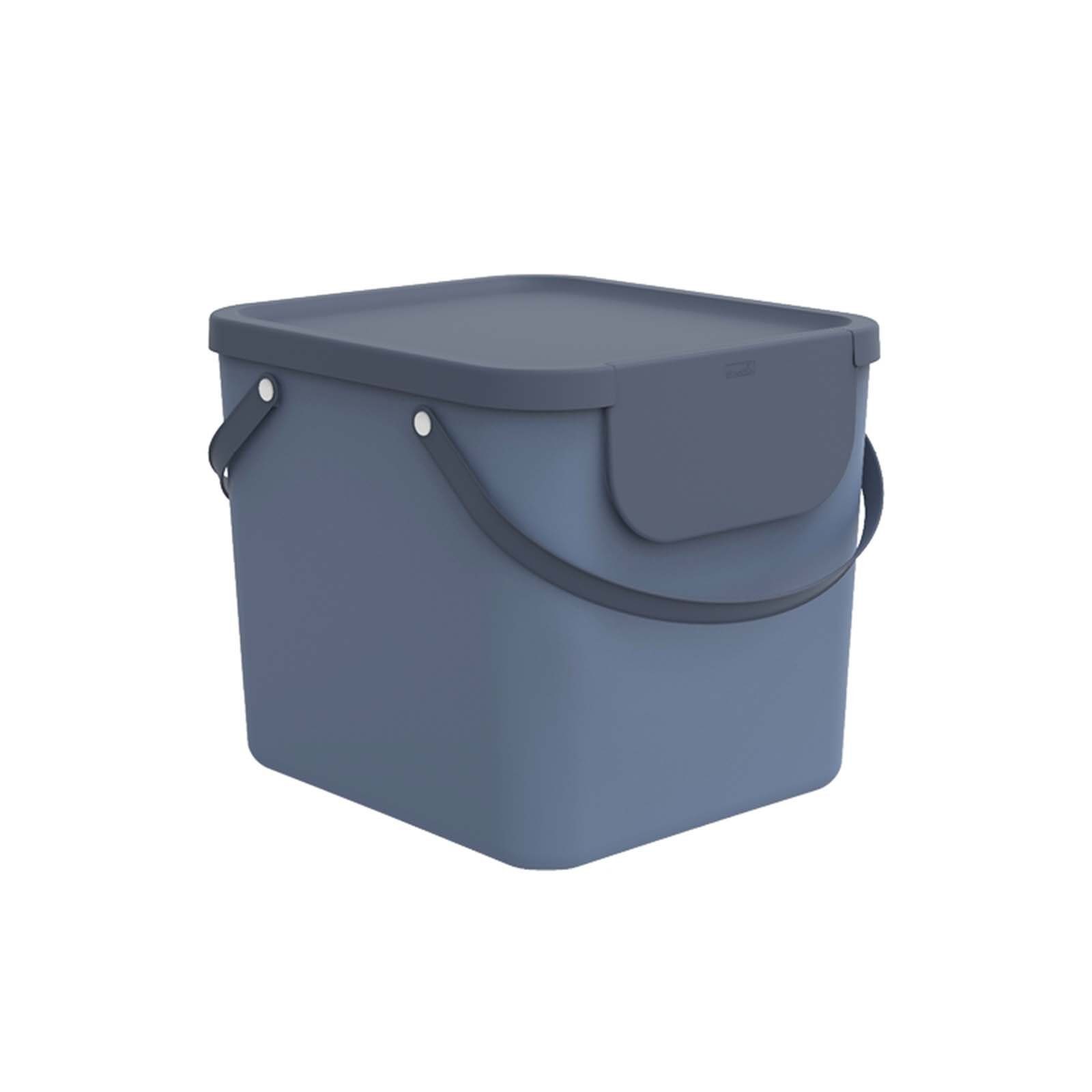 ROTHO Wäschekorb Albula Wäschesammler 40l mit Deckel, Kunststoff (PP recycelt), Aus rezykliertem Kunststoff