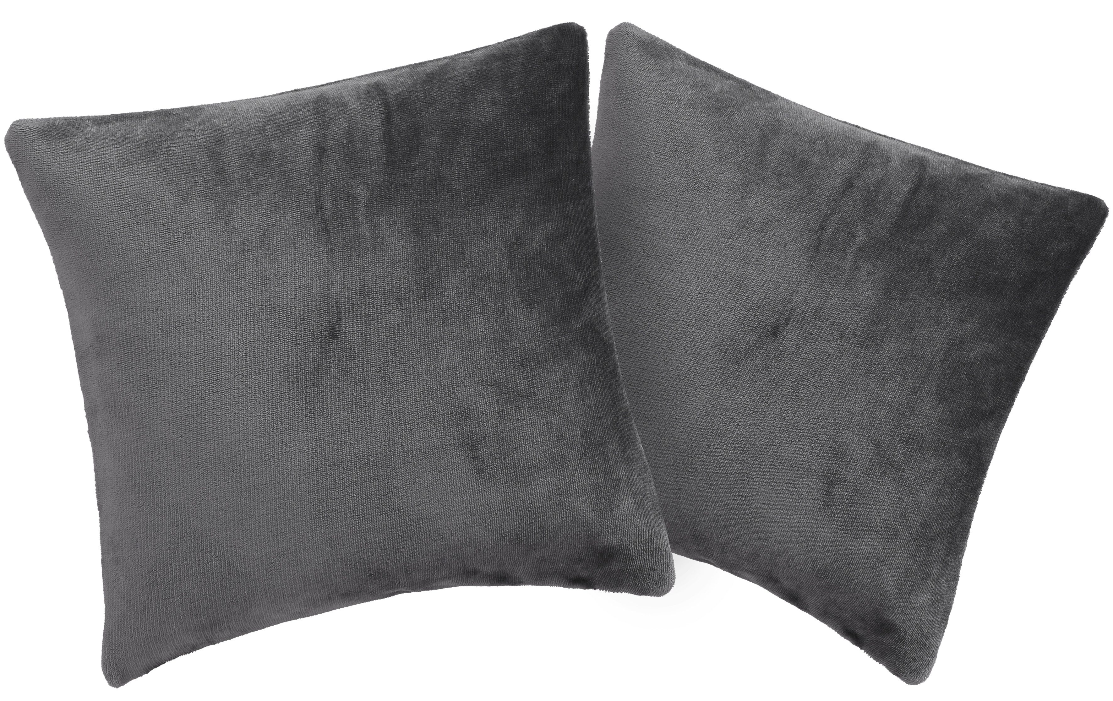 OTTO home Kissenbezug Desner3, besonders weich im Griff, Cashmere-Touch, (2 Stück), Kissenhülle mit Reißverschluss