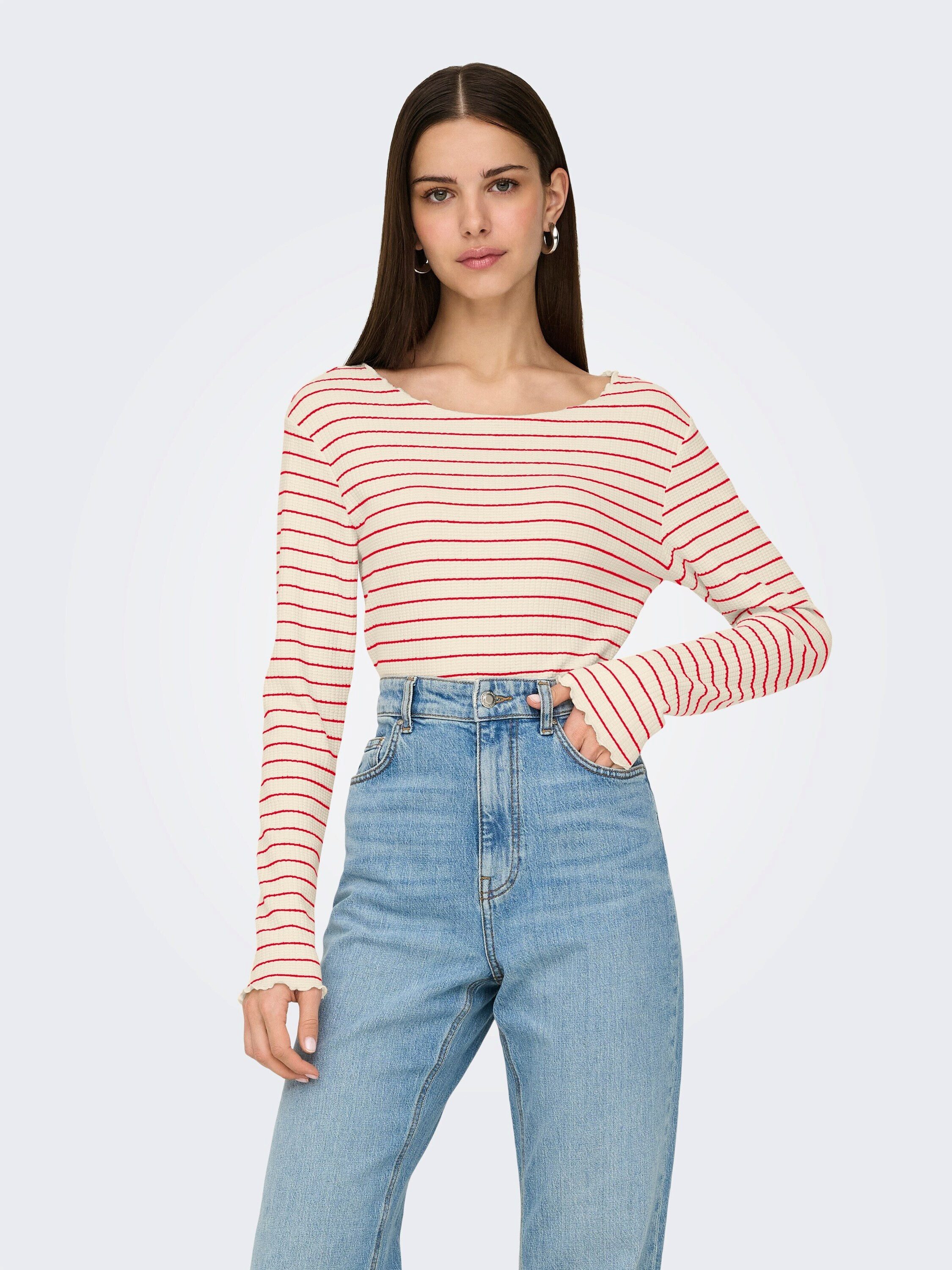ONLY Langarmshirt ONLANITS (1-tlg) Plain/ohne Details