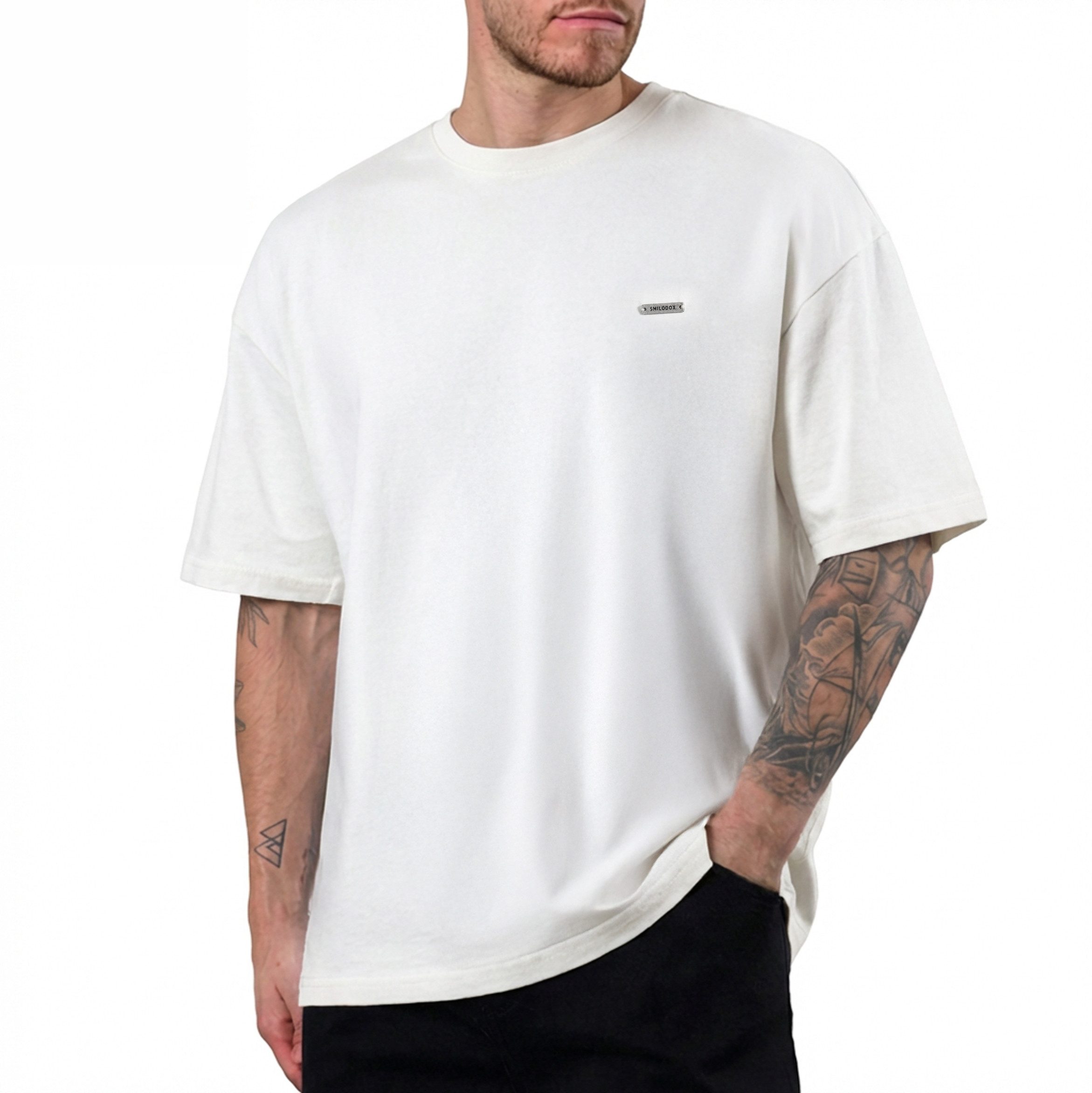 T-Shirt Cedrik, Oversize Shirt aus 100% Baumwolle, Weiches Material, Modern
