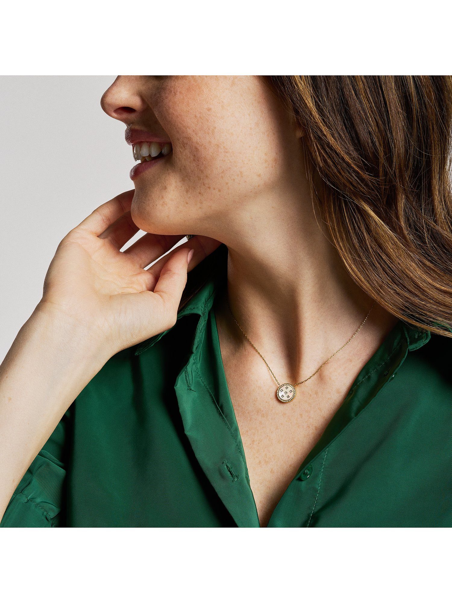 Fossil Collier Fossil Damen-Kette Edelst...