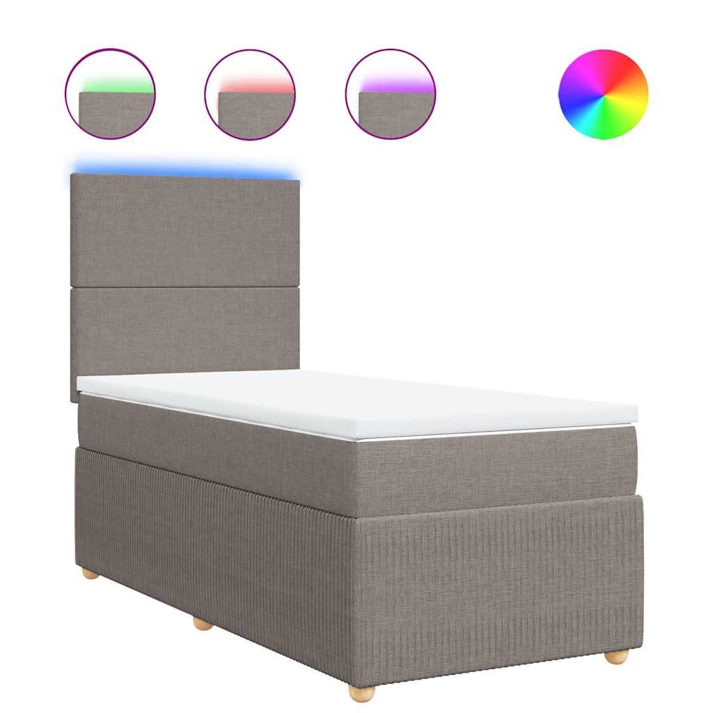 vidaXL Bett Boxspringbett mit Matratze Taupe günstig online kaufen