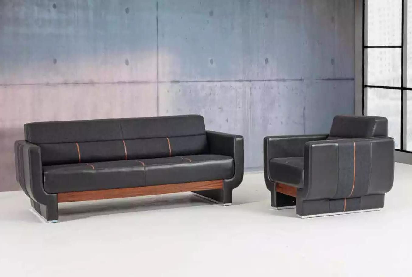 Xlmoebel Polstergarnitur Luxuriöses Home-Office-Set mit elegantem Dreisitzer Sessel, (2-tlg., Set 2 tlg (Sofagarnitur 3 + 1 Sitzer), Hergestellt in Europa