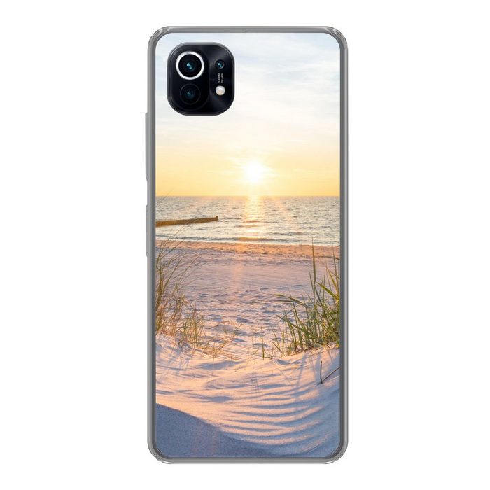 MuchoWow Handyhülle Strand - Sonne - Düne - Gras - Sand - Horizont Phone Case Handyhülle Xiaomi Mi 11 Silikon Schutzhülle