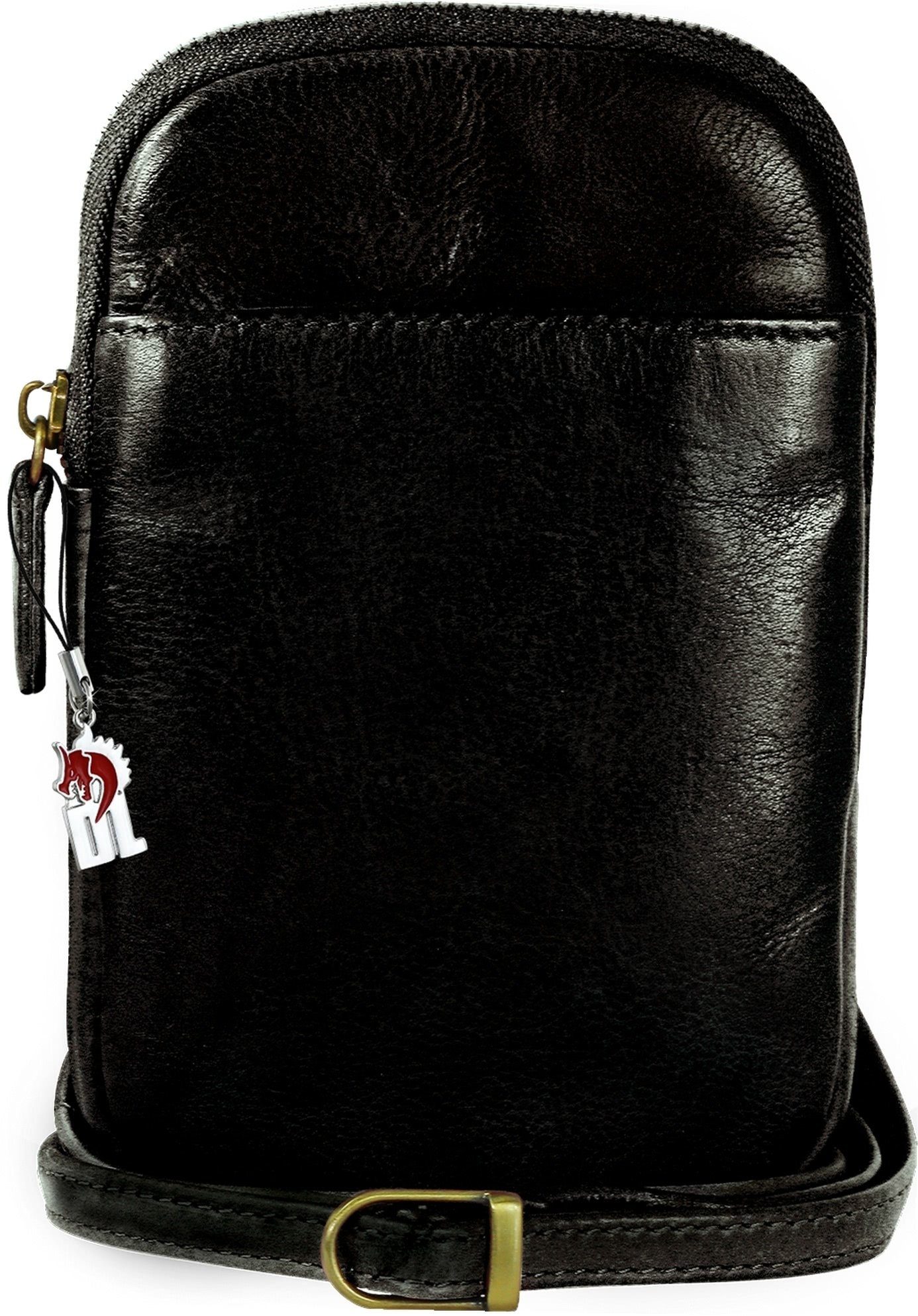 DrachenLeder Handtasche DrachenLeder Damen Handtasche Tasche (Handtasche), Damen, Herren Tasche aus Echtleder in schwarz, ca. 13cm Breite
