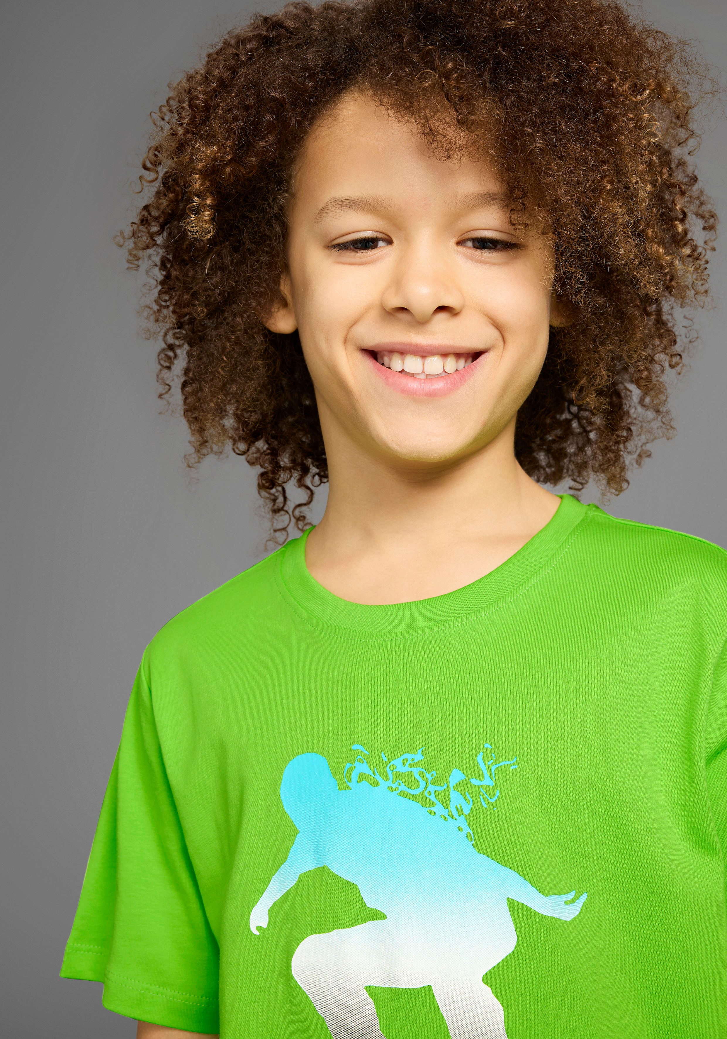 KIDSWORLD T-Shirt Skating - Druck Kurzarm, Basic-Passform, bedruckt, Rundhalsausschnitt