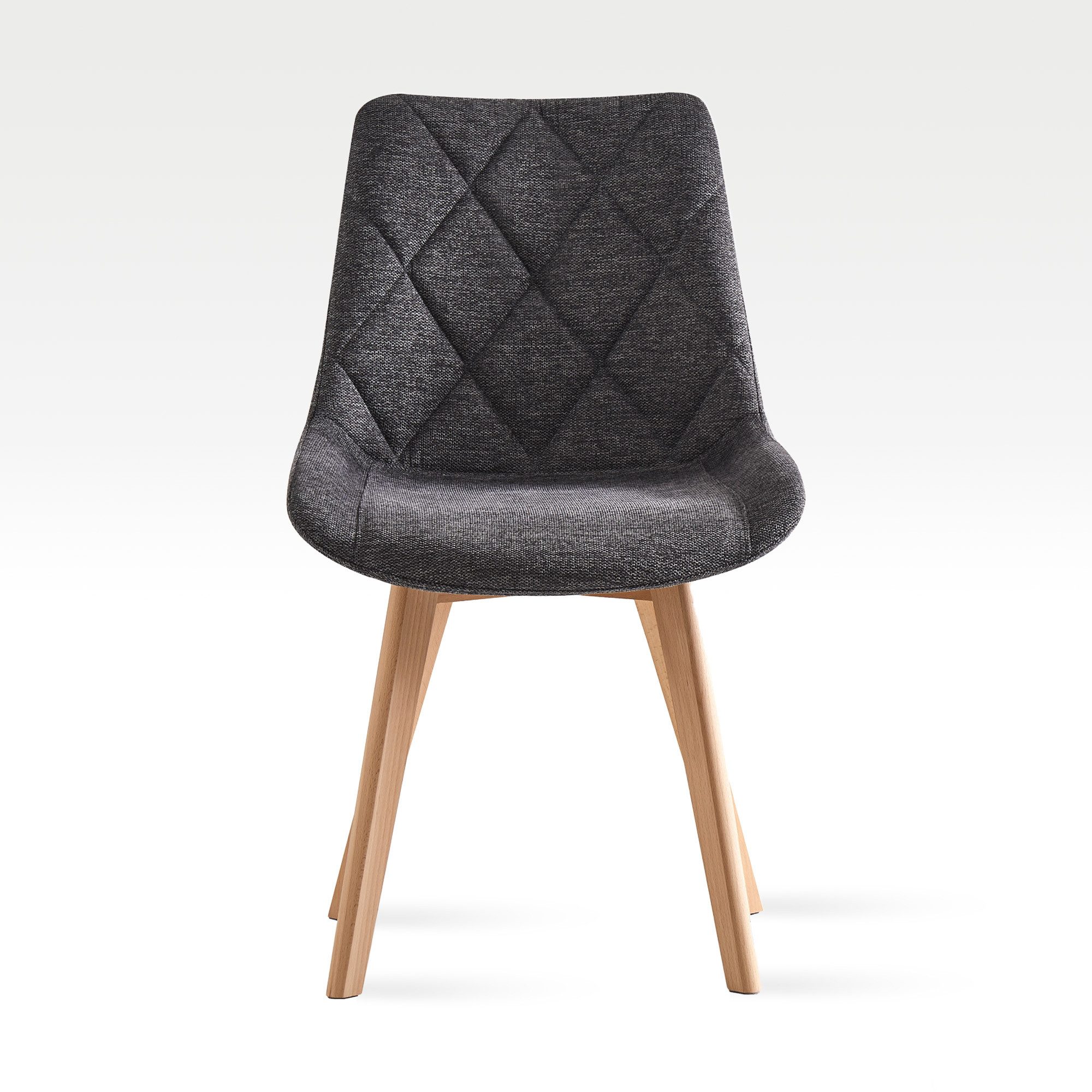 B&D home 4-Fußstuhl TANIA (Set, 2 St), gepolstert, Stuhlbeine aus Metall oder Massivholz wählbar