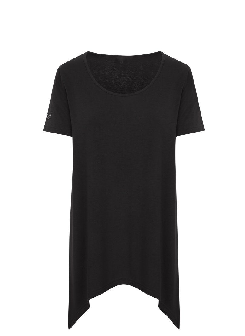 T-Shirt TRIGEMA Long-Shirt mit edlen Strass-Steinen