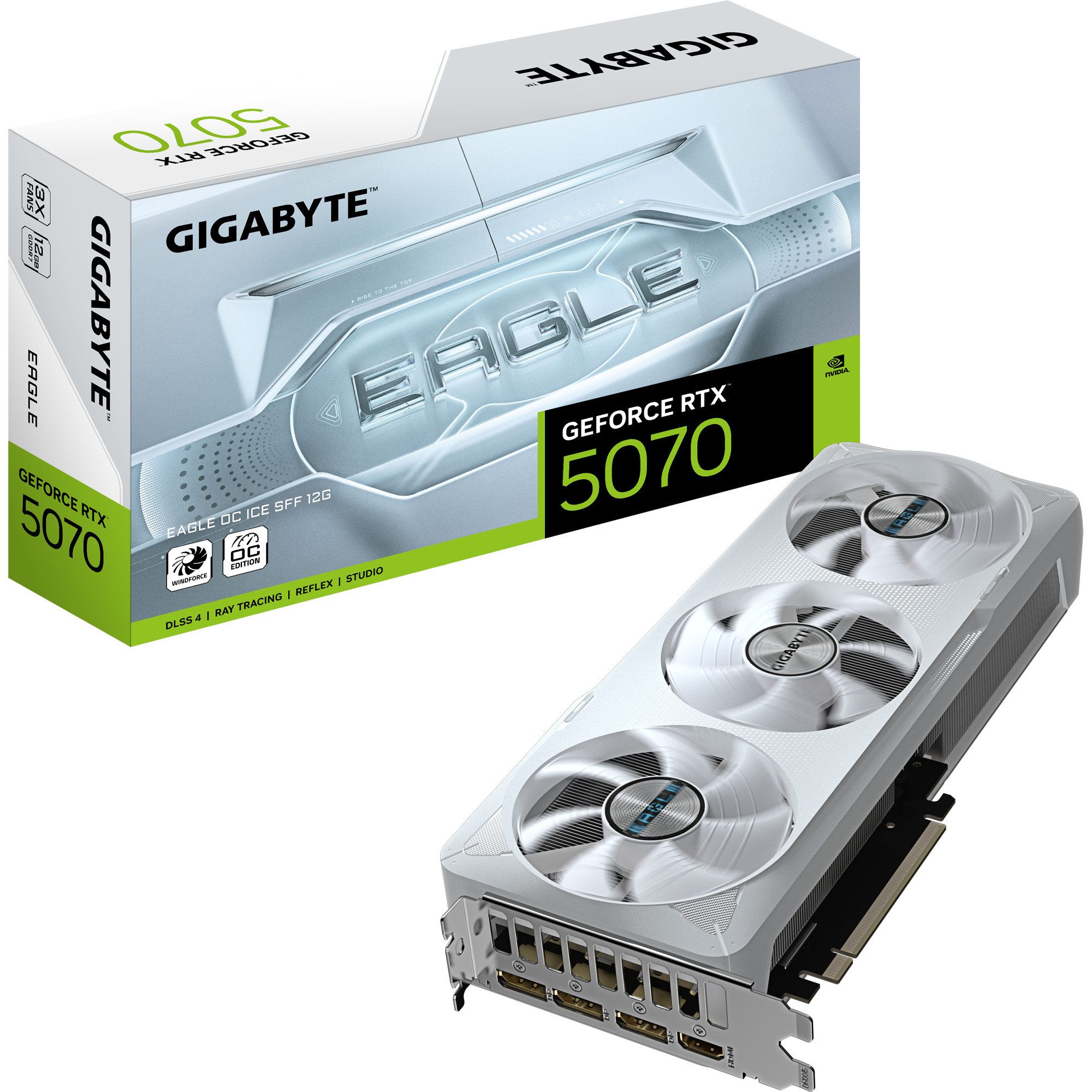 Gigabyte GIGABYTE GeForce RTX 5070 EAGLE OC ICE, Grafikkarte (12 GB)