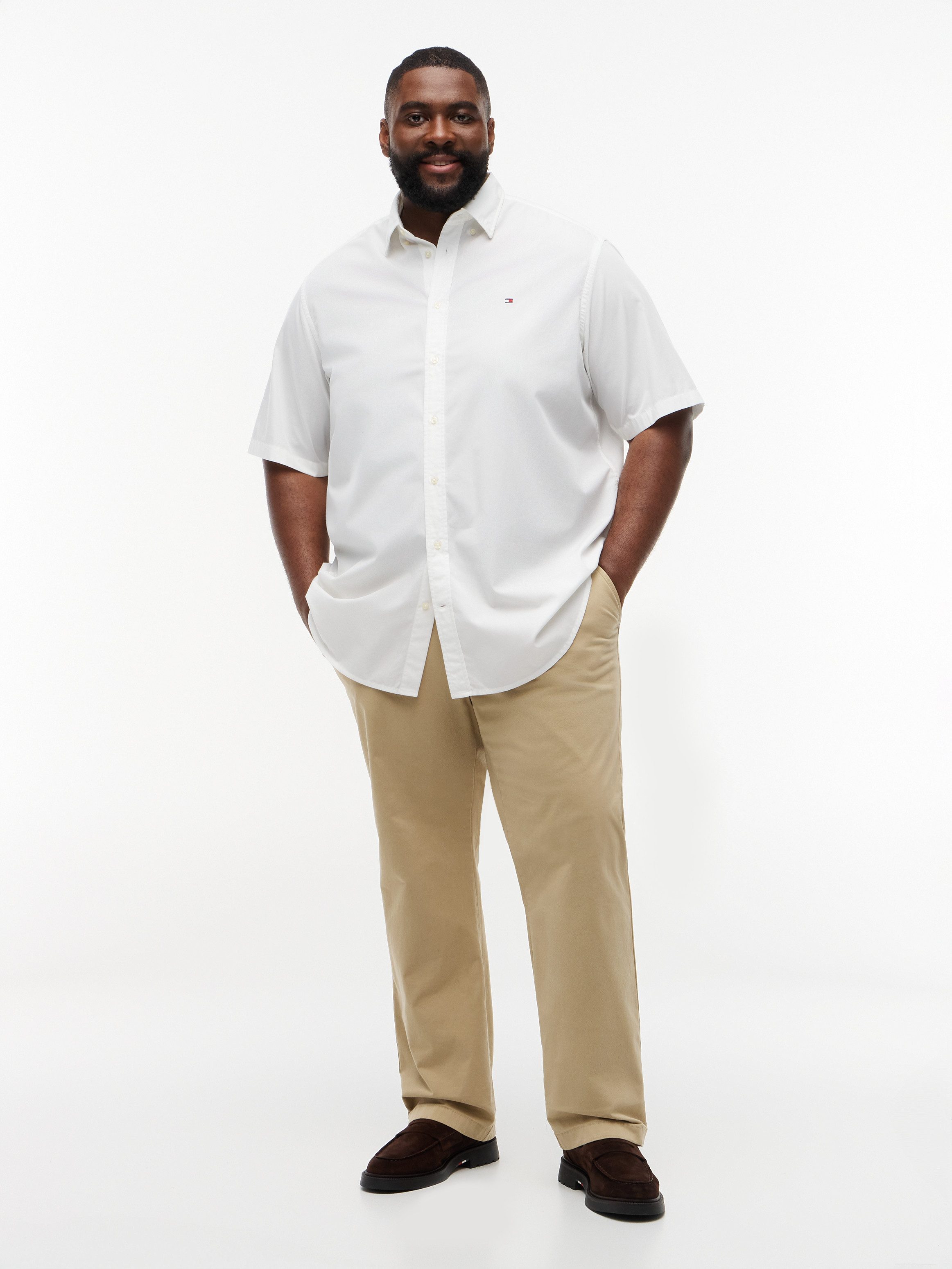 Tommy Hilfiger Big & Tall Kurzarmhemd BT-FLEX POPLIN SOLID Große Größen