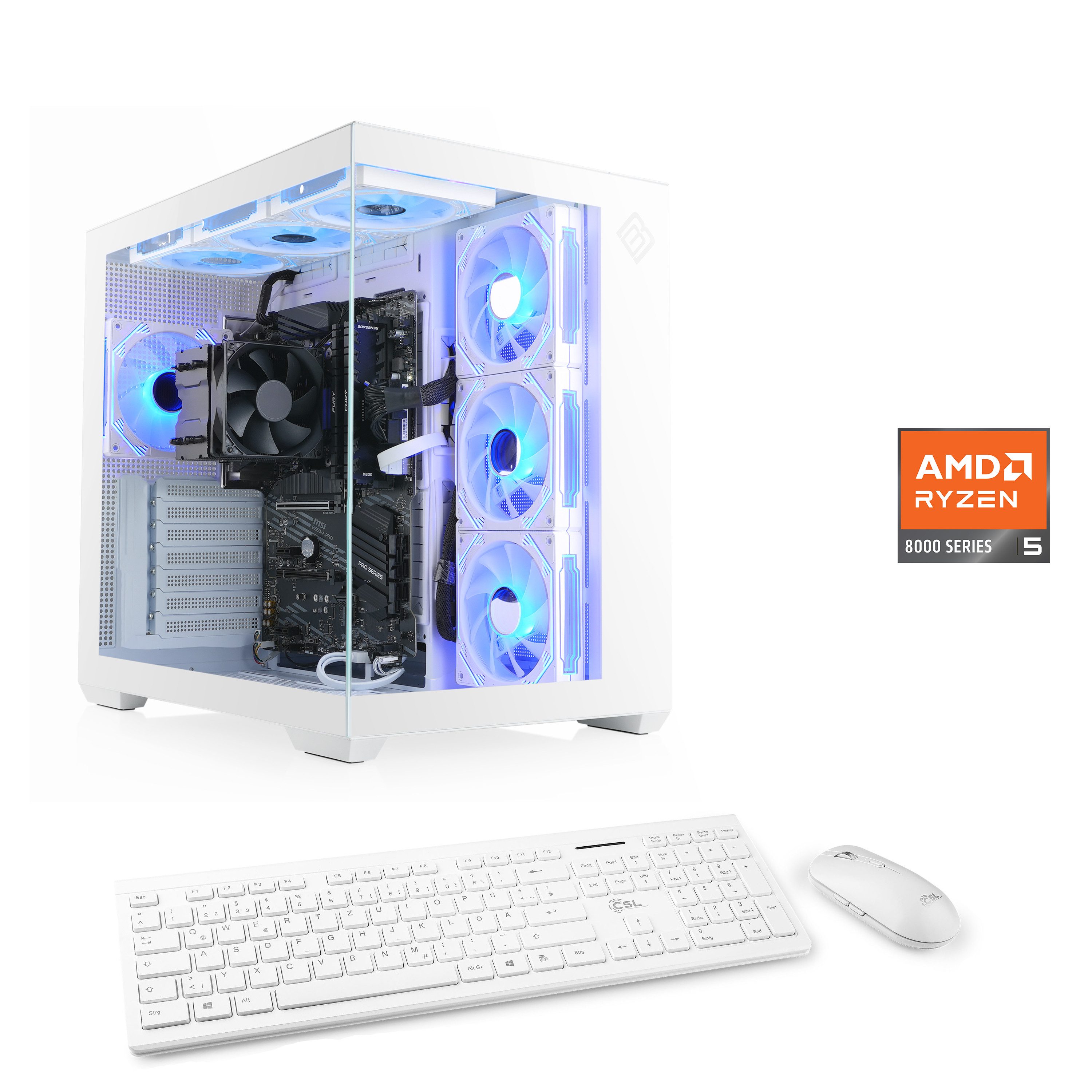 CSL Vitrum Advanced V24491 PC (AMD Ryzen 5 8600G, 32 GB RAM, 1000 GB SSD, Luftkühlung)