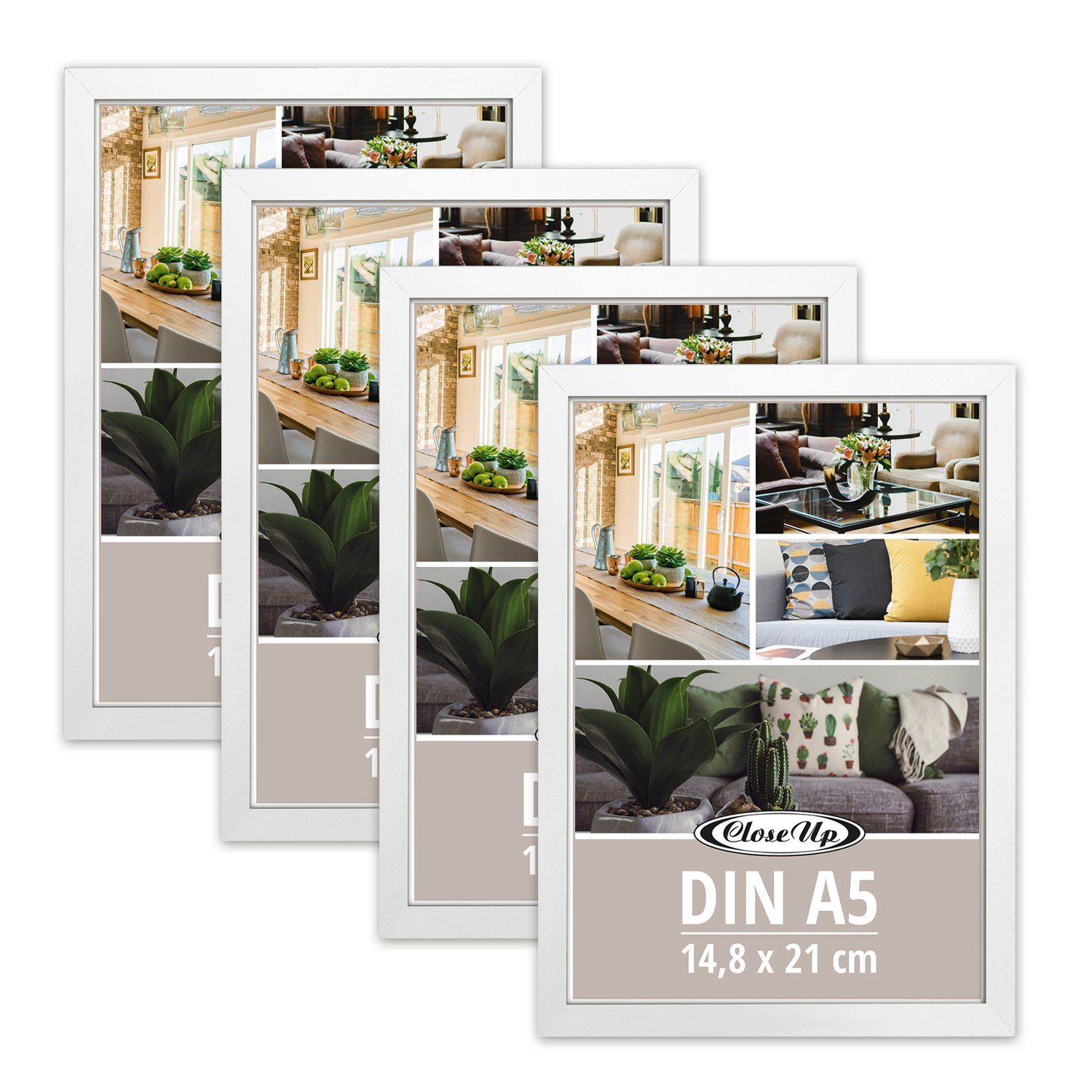Multicolore Deluxe Bilderrahmen 85x120 Cm – Schwarz, Mit Acrylglas & Weißer Rückwand, Für Poster, Passepartout-Optik Möglich