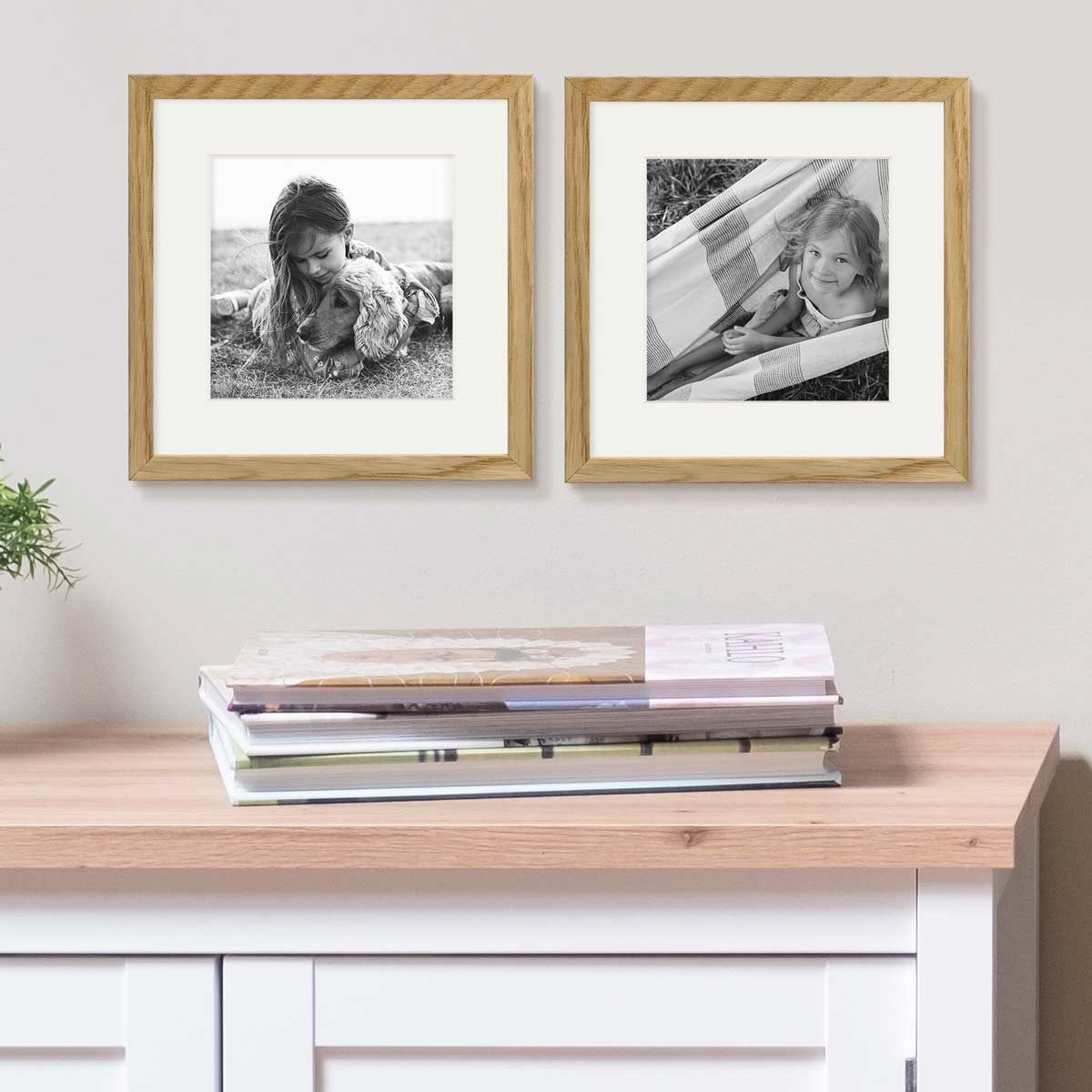 PHOTOLINI Bilderrahmen 2er Set Echtholz mit günstig online kaufen