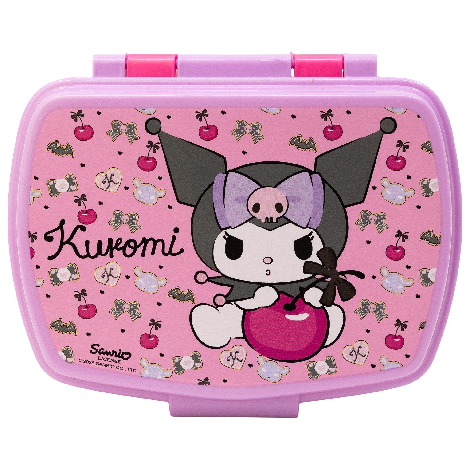 Hello Kitty Lunchbox Kuromi 2 tlg. Lunch Set Brotdose mit 3 Kammern 1 Kammer Brotdose, (Spar-Set, 2-tlg., Spar-Set)