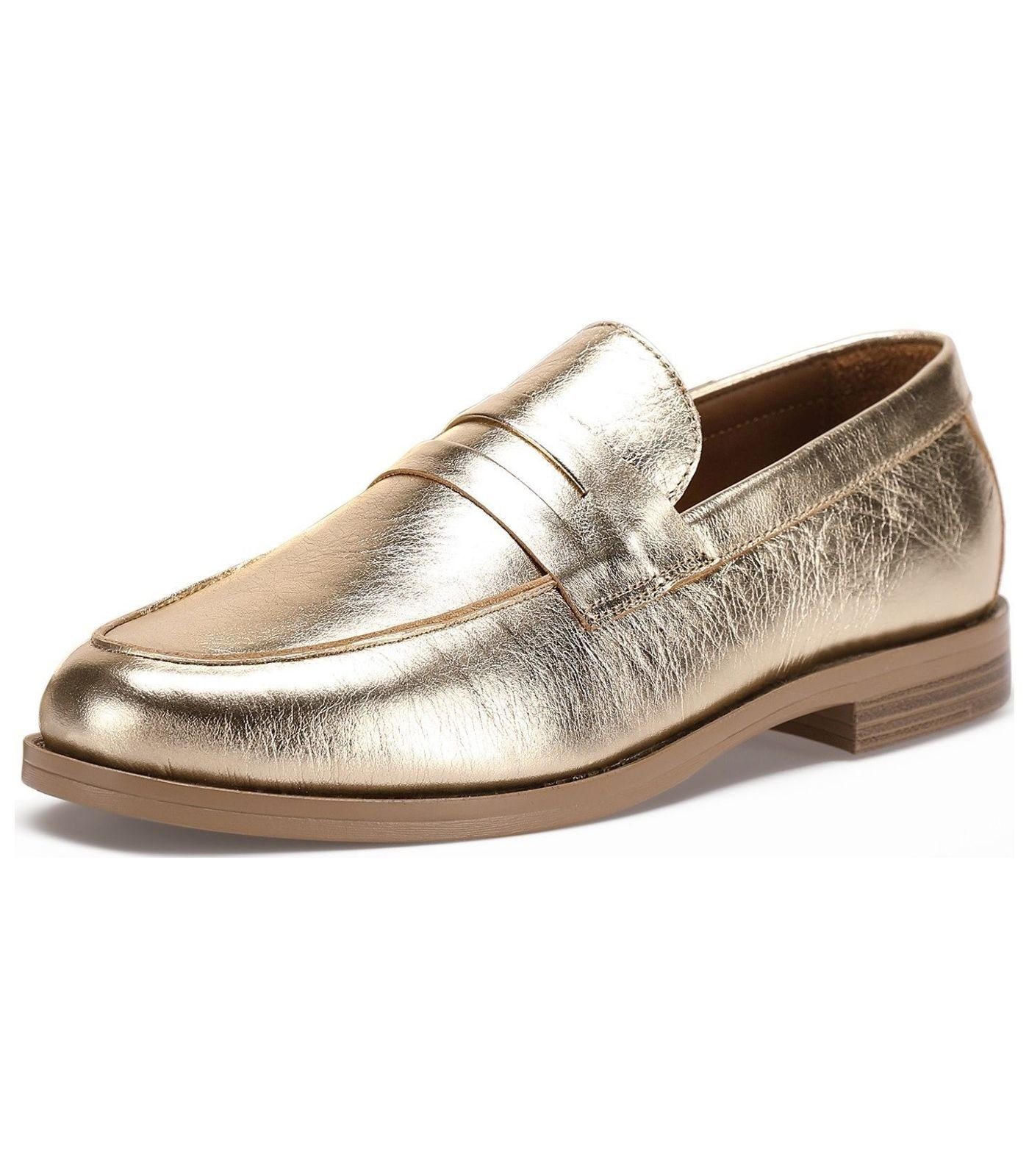 INUOVO Slipper Leder Slipper Gold