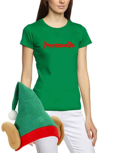 coole-fun-t-shirts Kostüm Elfen Kostüm Prosecco Elfe Damen Karneval