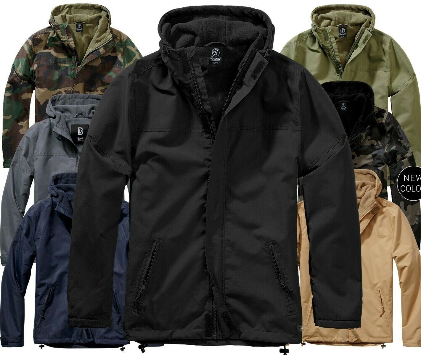 Brandit Regenjacke Übergangs Jacke Herbst Winter Regenjacke Windbreaker Outdoor Allwetter – Bild 4 von 5