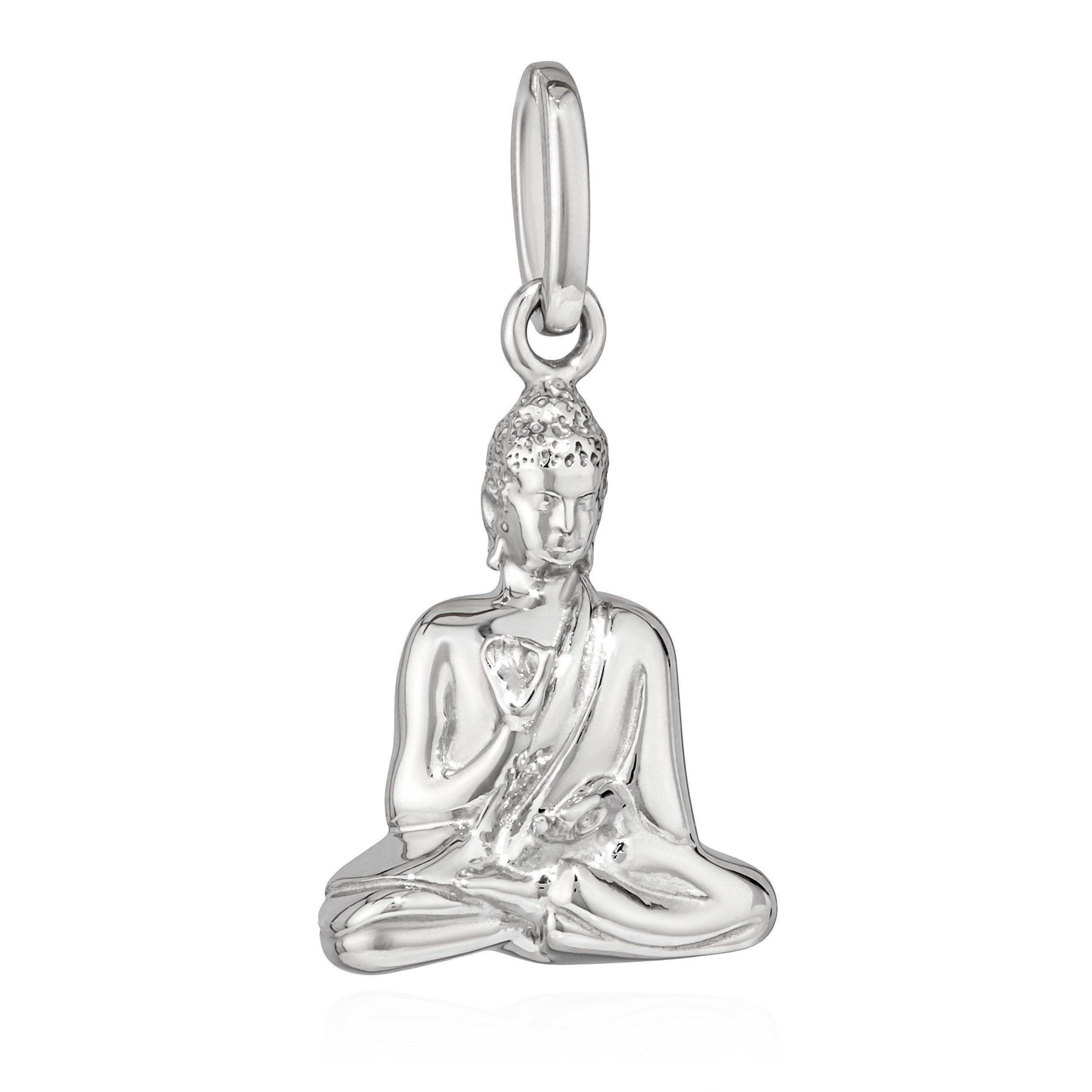 Kettenanhänger Budda 925 Silber 19x13mm Talisman Amulett
