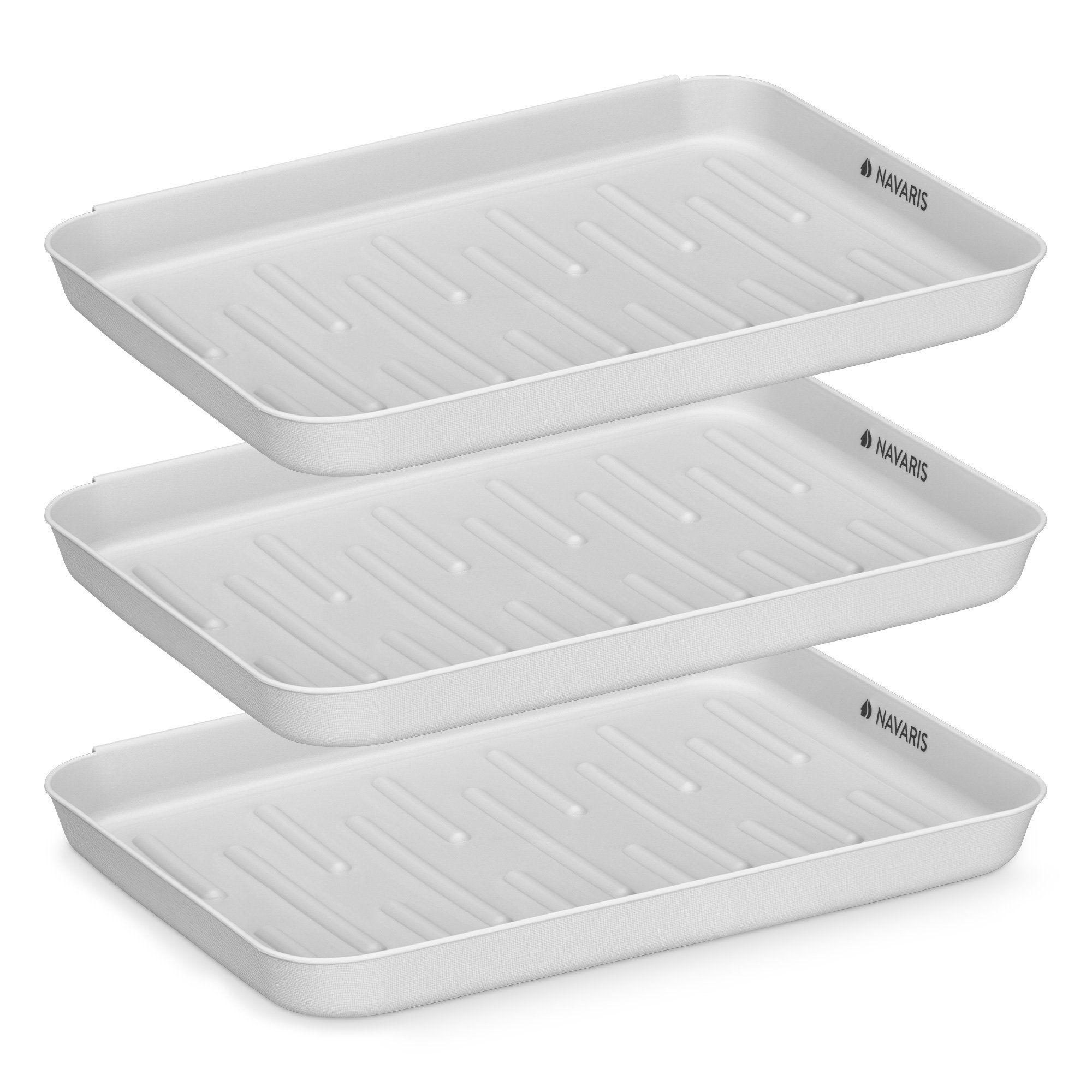 Schuhabtropfschale 3x Schuhabtropfschale, Schuhmatte, 35x27x2,5cm, erhöhter Rand