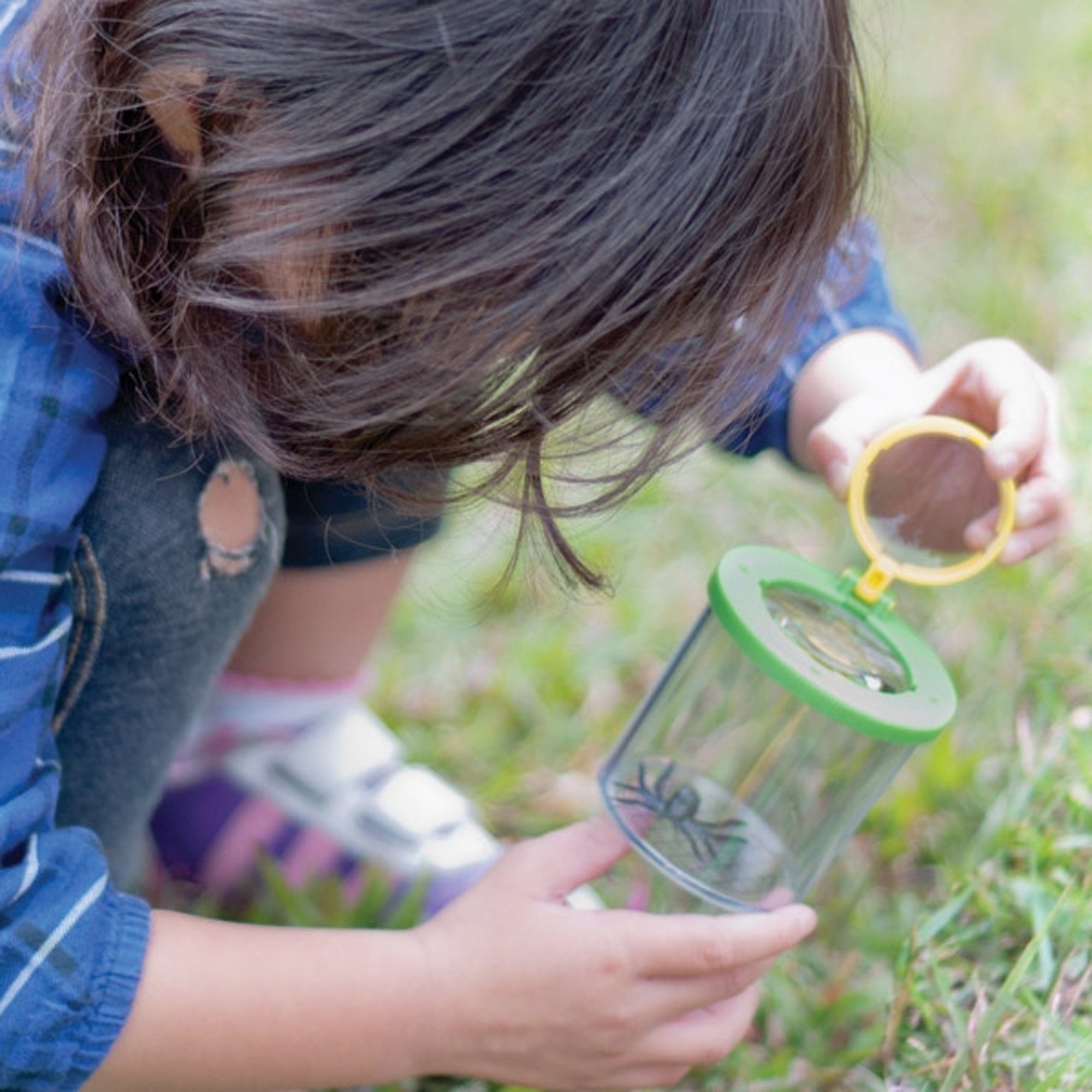 Lupenheft, 3er Groß-Klein-Faltbar extra Edu-Toys (3-tlg) Set Experimentierkasten Becherlupen mit