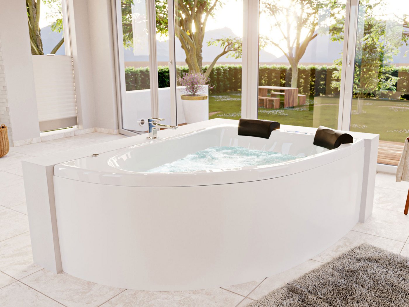 Thumbnail - Magnolia Home Whirlpool Royal XL 1800 rechts Whirlpool Set ohne Armatur