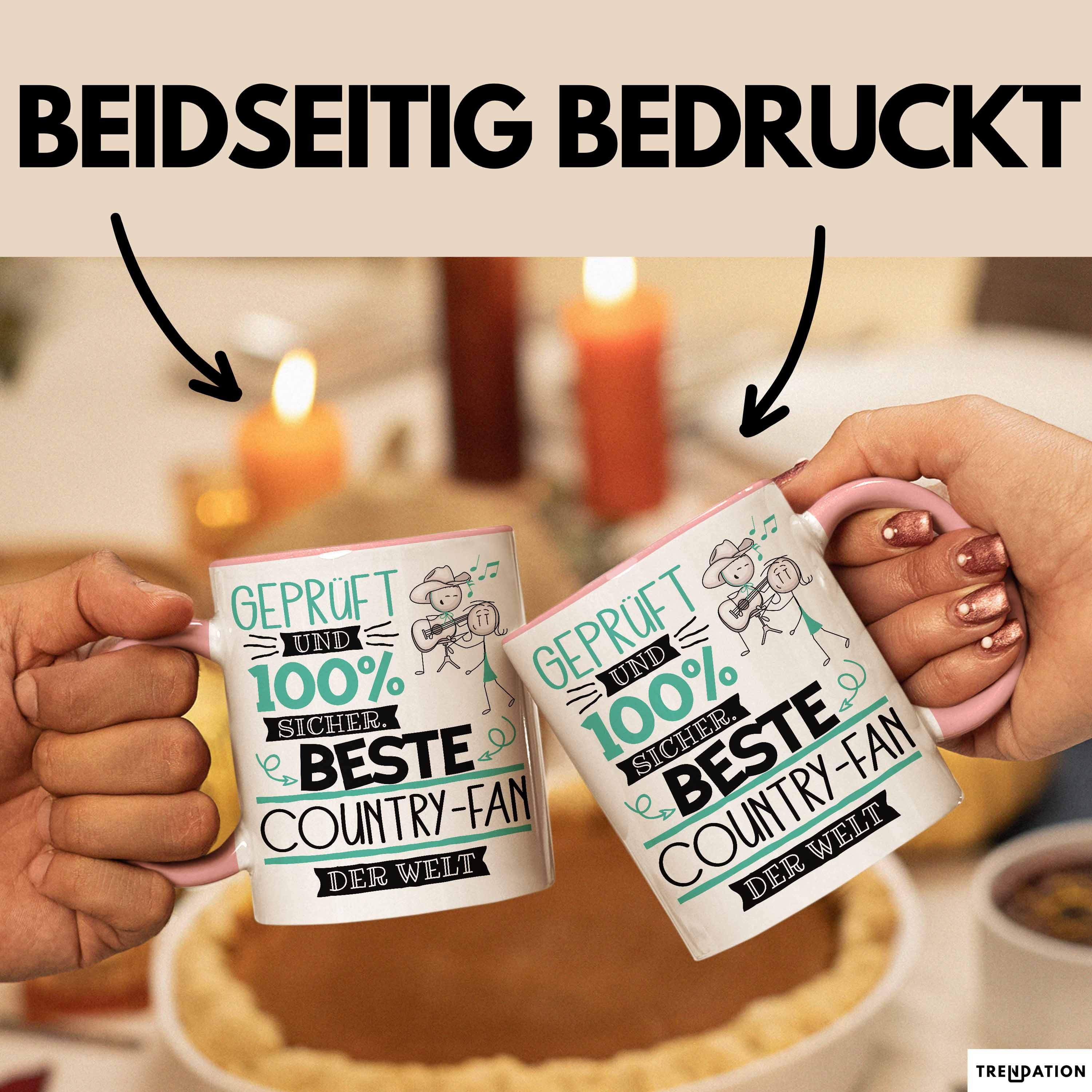 Trendation Tasse Beste Country-Fan Der Welt Tasse Geschenk für Eine Country-Fan Geprü