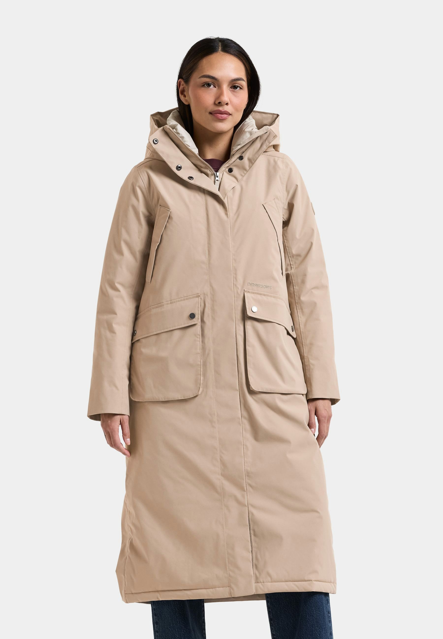 Didriksons Winterjacke Damen Wintermantel Wasserdicht MELODY mit Kapuze mit Taschen
