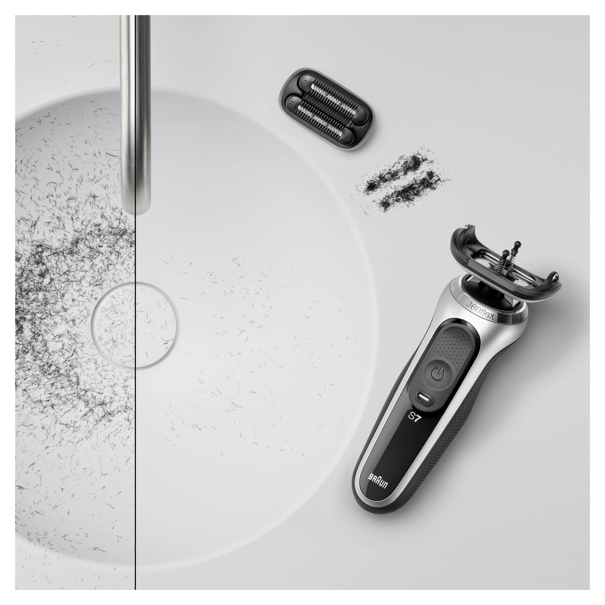 Braun Aufsatz Stubbler EasyClick Stubbler S5-7, 4 Bartlängen 0,5–2,3 mm, abwaschbar