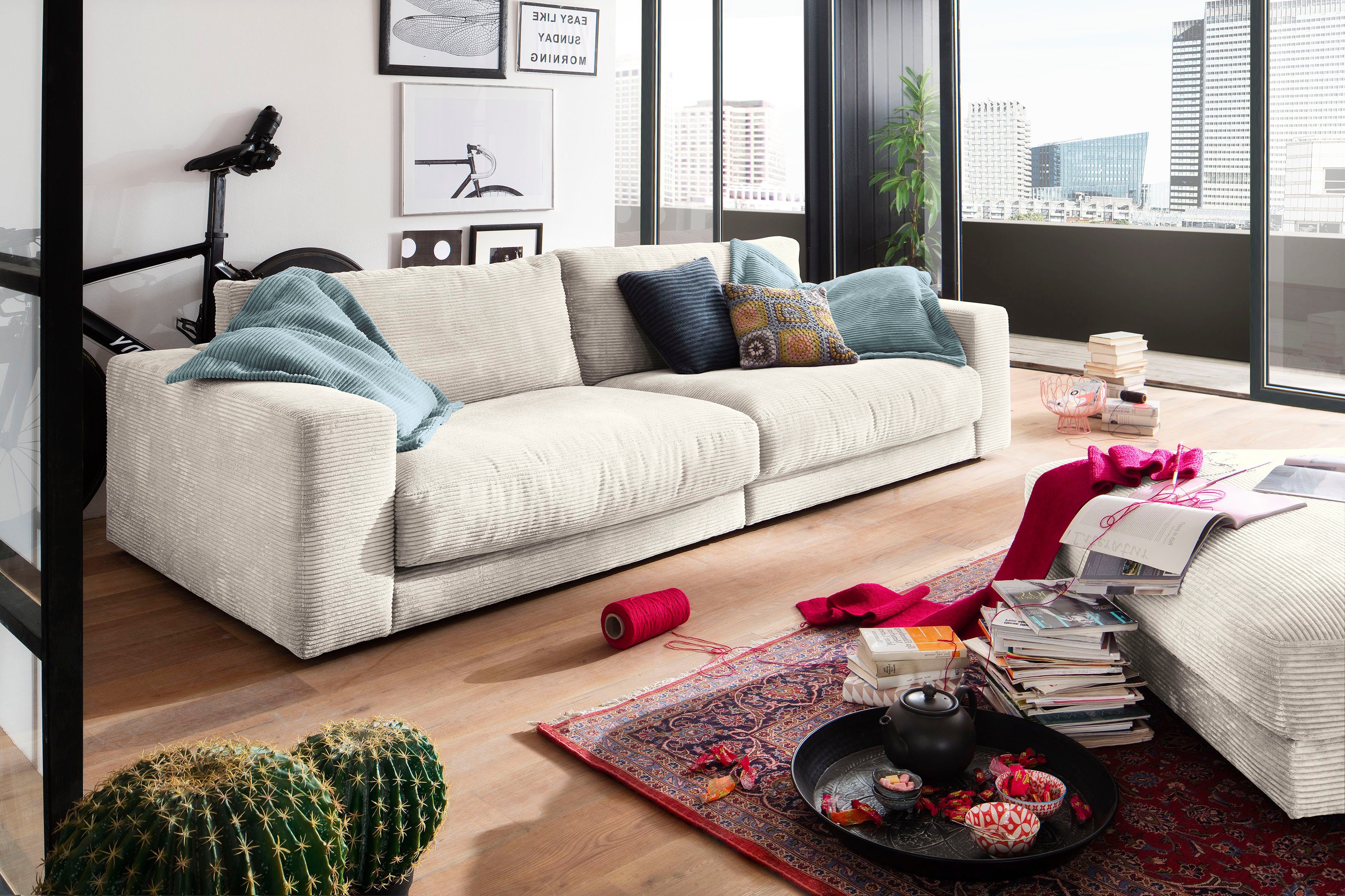 INOSIGN Big-Sofa »Enisa«, Kuschelig, gemütlich, weich, in 5 Farben, mit  Zierkissen online kaufen | OTTO