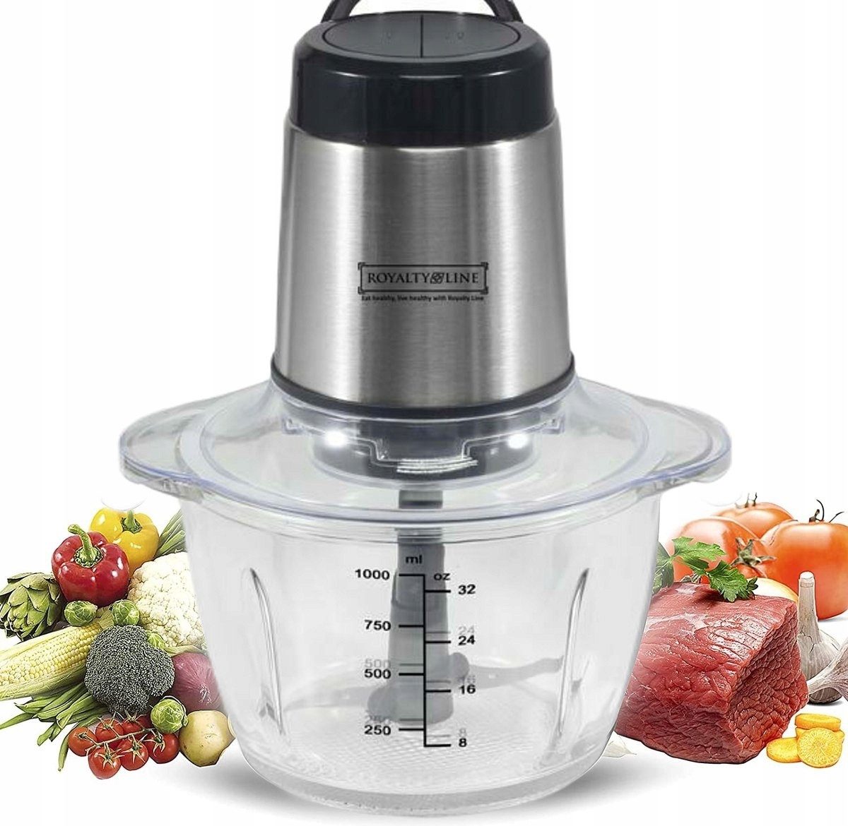 Royalty Line Standmixer Food Processor Zerkleinerer Mixer Standmixer 300W Royalty Line, 300,00 W