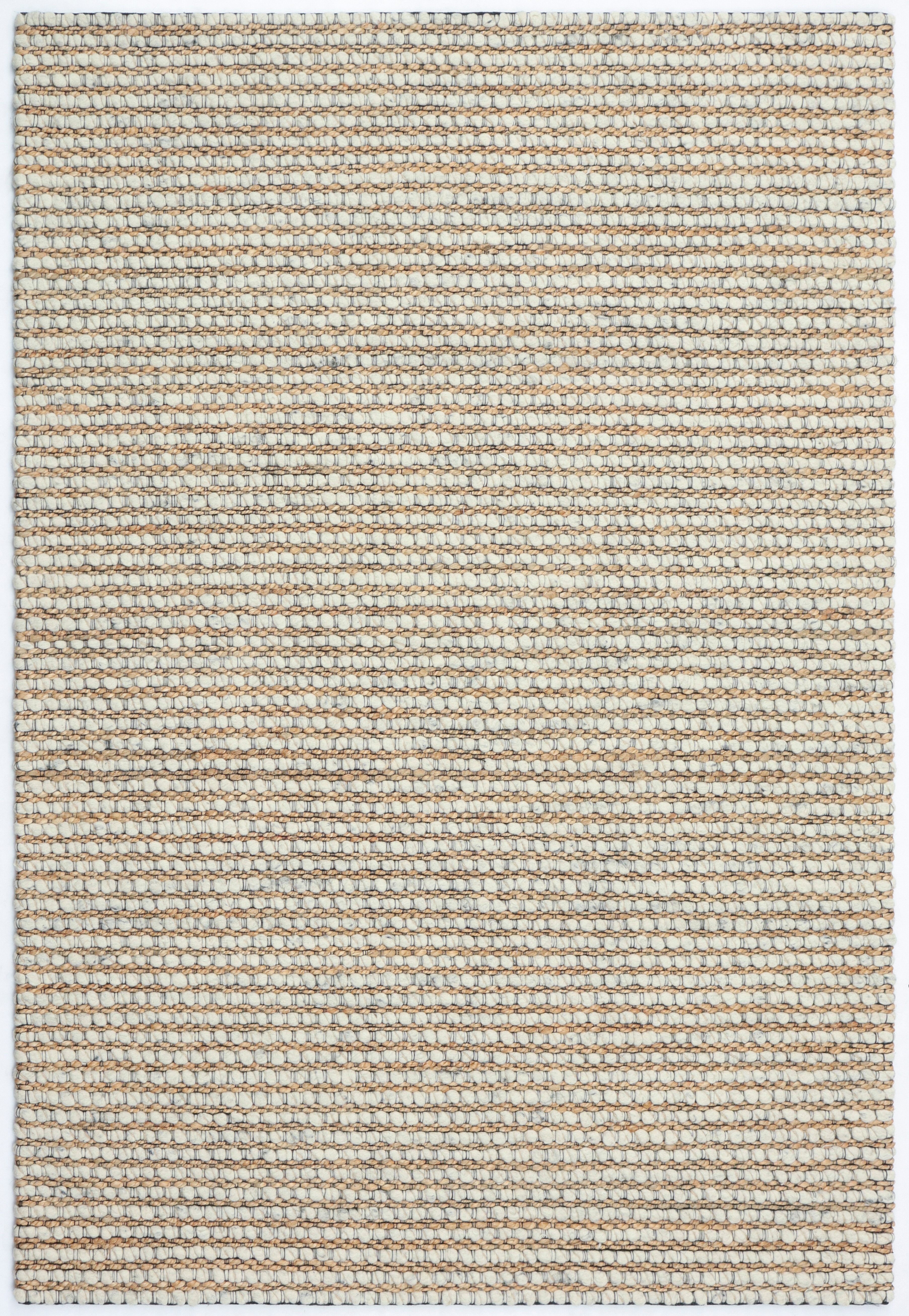 OTTO home Wollteppich Leevy, Wolle und Jute, handgewebt, Handweb Teppiche, rechteckig, Höhe: 25 mm, schöne Streifenoptik, Wohnzimmer, Schlafzimmer, Esszimmer