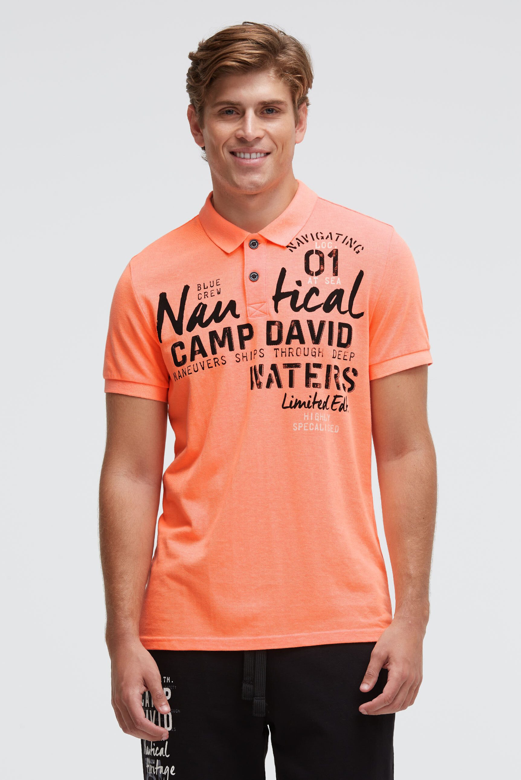 CAMP DAVID Poloshirt mit Baumwolle