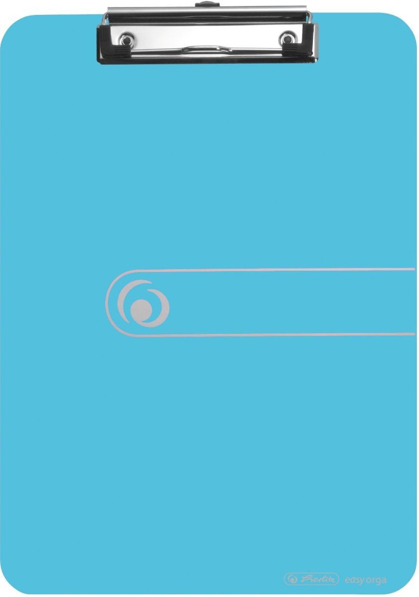 Schreibmappe Klemmbrett PS A4 blau transparent to go