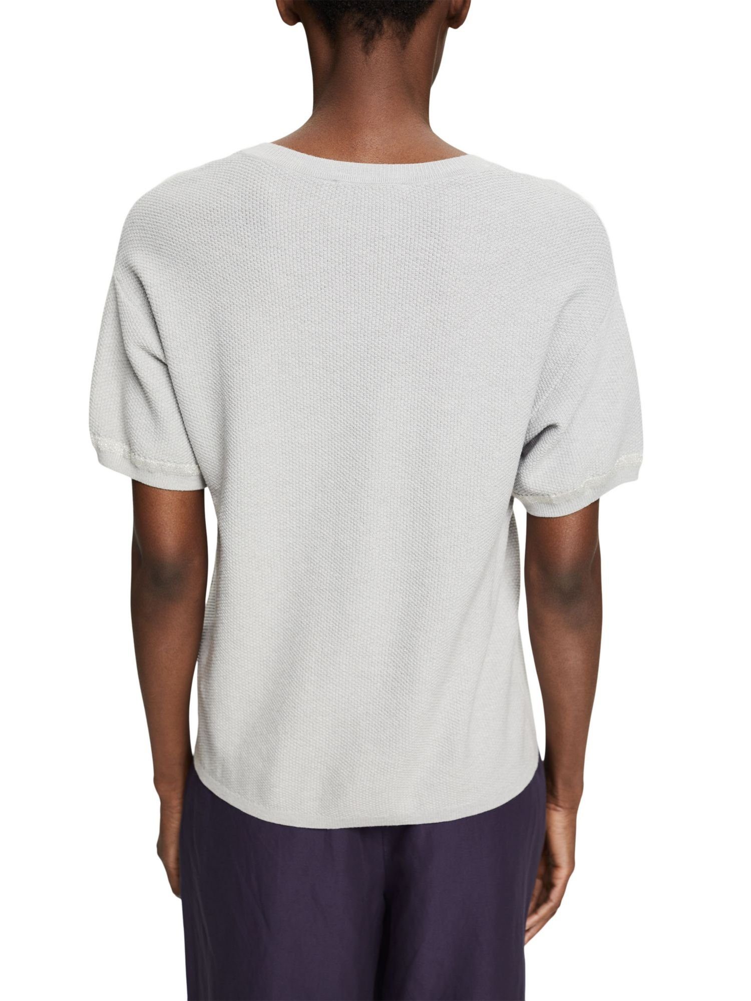 Damen Pullover Esprit Collection Kurzarmpullover T-Shirt aus Strukturstrick
