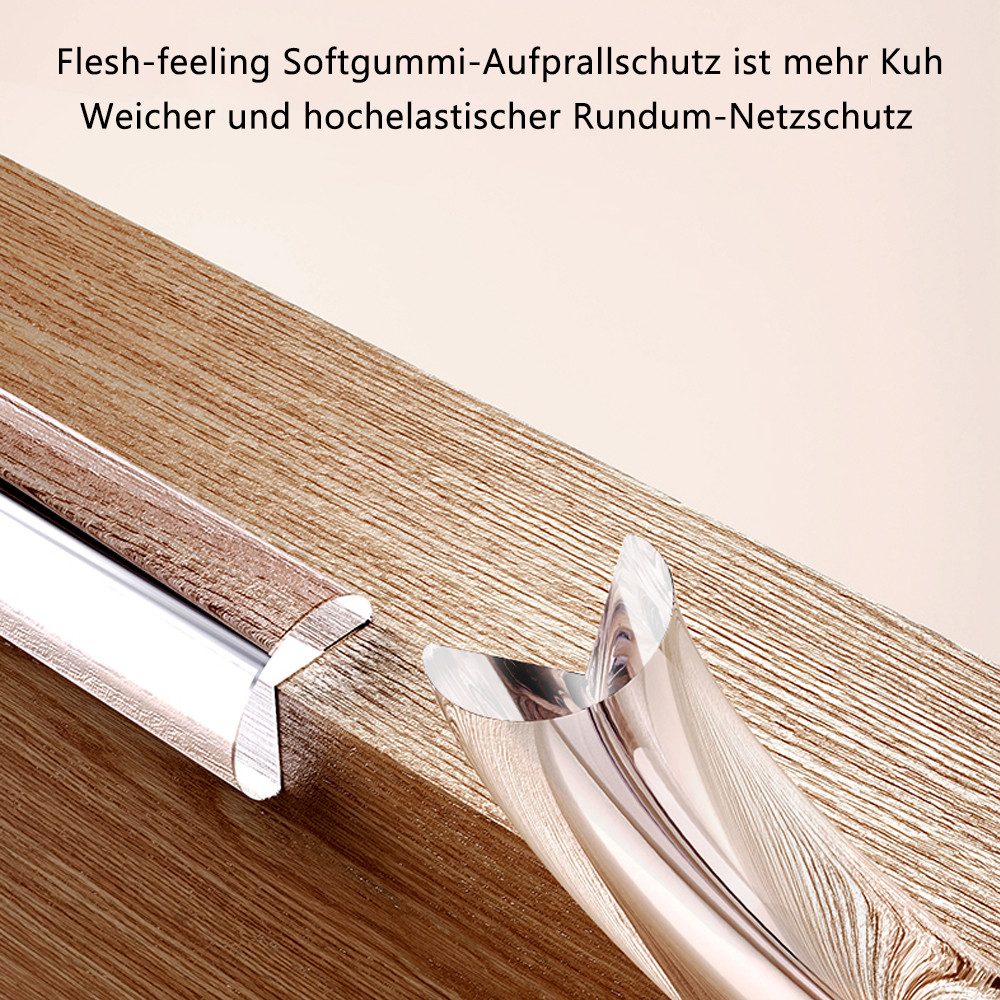 TUWENA Kindersicherung 6 Meter Transparent Silikon Kinder Tischkantenschutz,mit 4 Eckenschutz – Bild 4 von 5