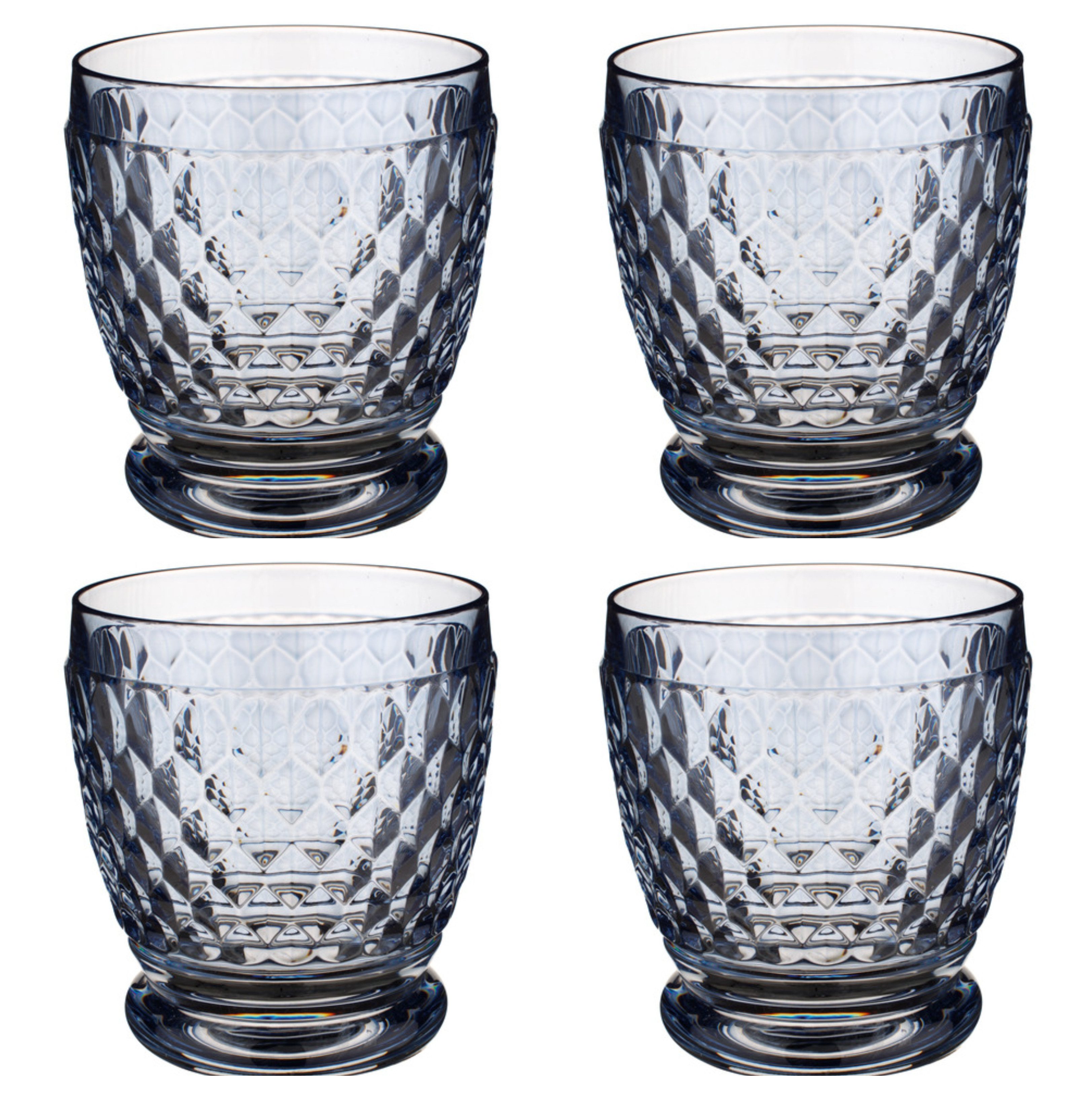 Villeroy & Boch Glas Boston Coloured, Kristallglas, Spülmaschinengeeignet, Blau, Boston, H: 10cm