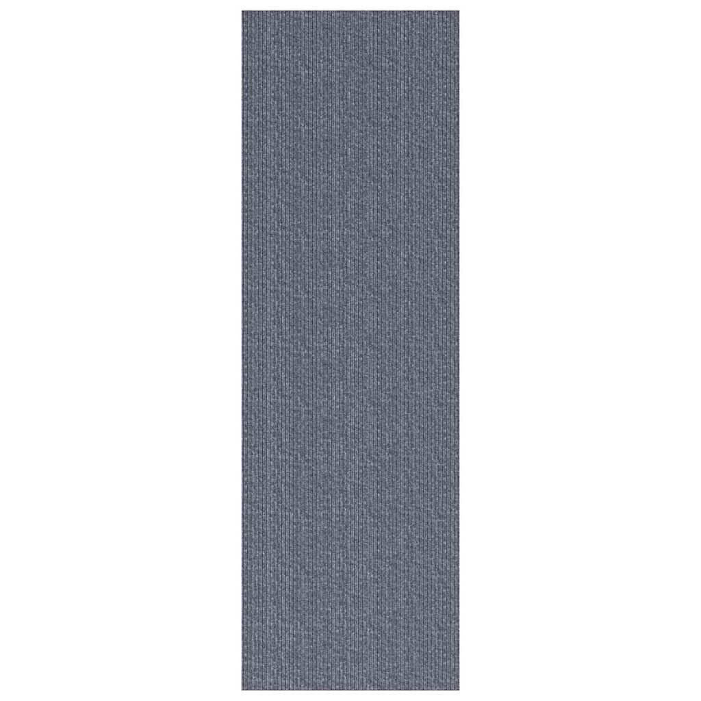 vidaXL Teppich Teppichläufer Hellgrau 80 x 500 cm Stoff, Rechtwinklig