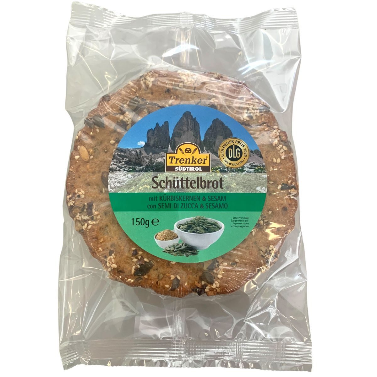 Trenker Brot Schüttelbrot mit Kürbiskernen und Sesam, 150 g, 150 g