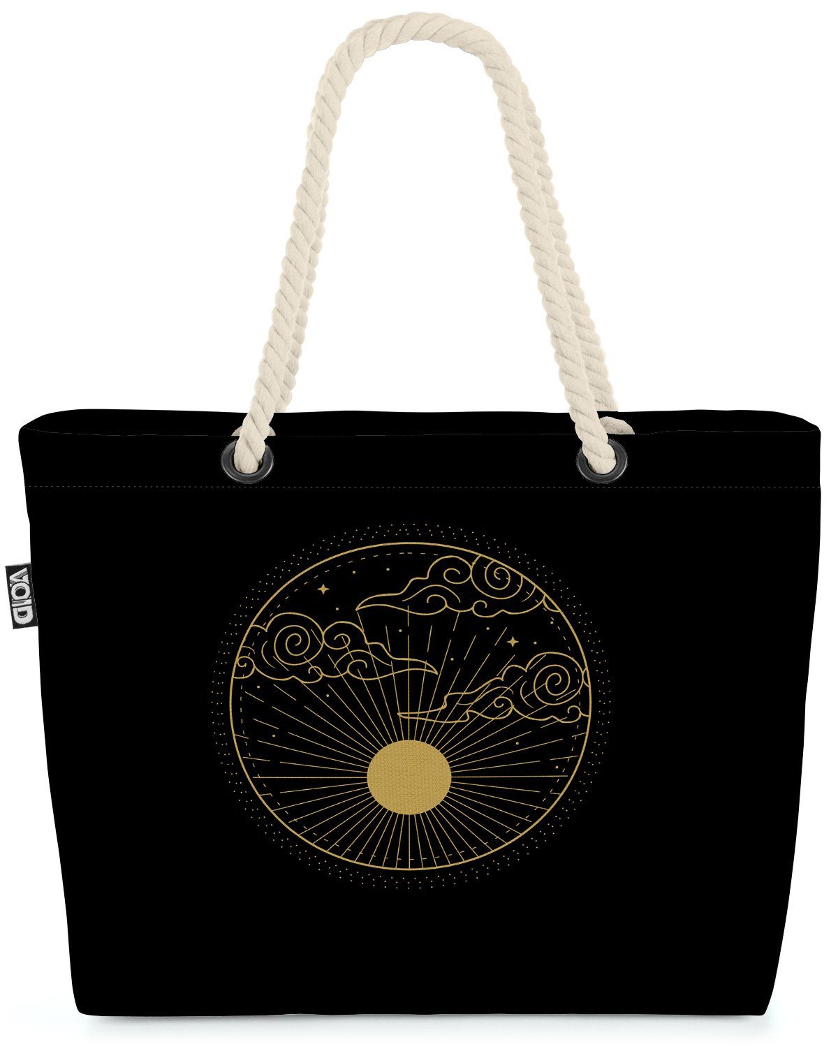 VOID Strandtasche (1-tlg), Boho Sonne Wolke Sterne grafik esoterics gothic stern creepy elemente